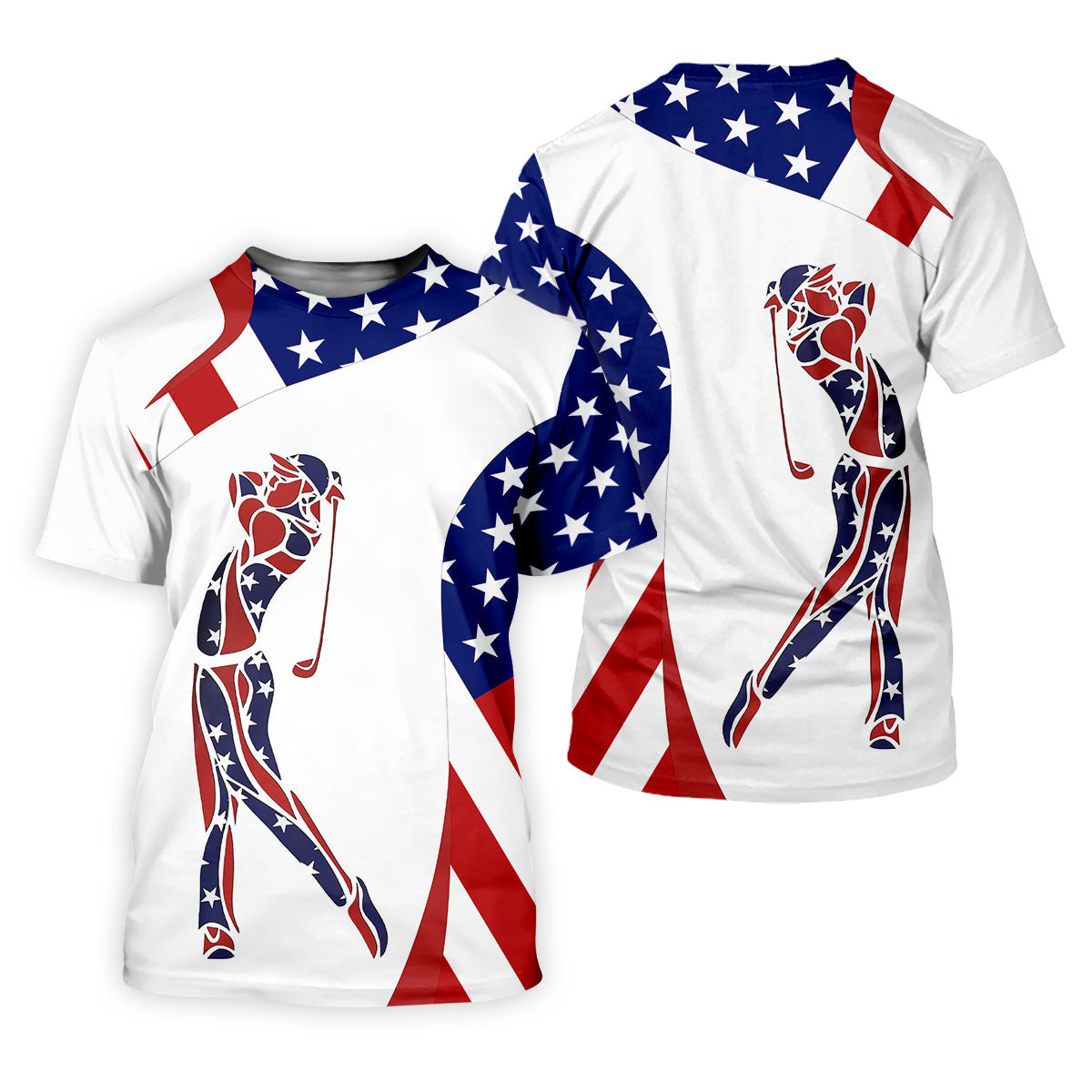 American Golfer Mens Golf Polo Shirt, Mens Golf Gift, Mens Golf Shirt SH818