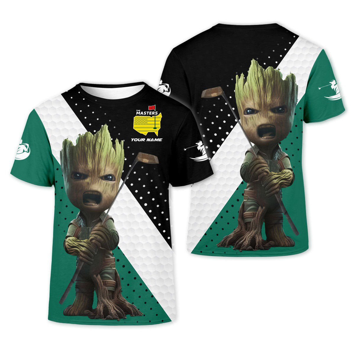 BabyGroot Custom Men's Golf Polo Shirt, Golfing Apparel, Mens Golf Gift, Funny Golf Shirt SH818