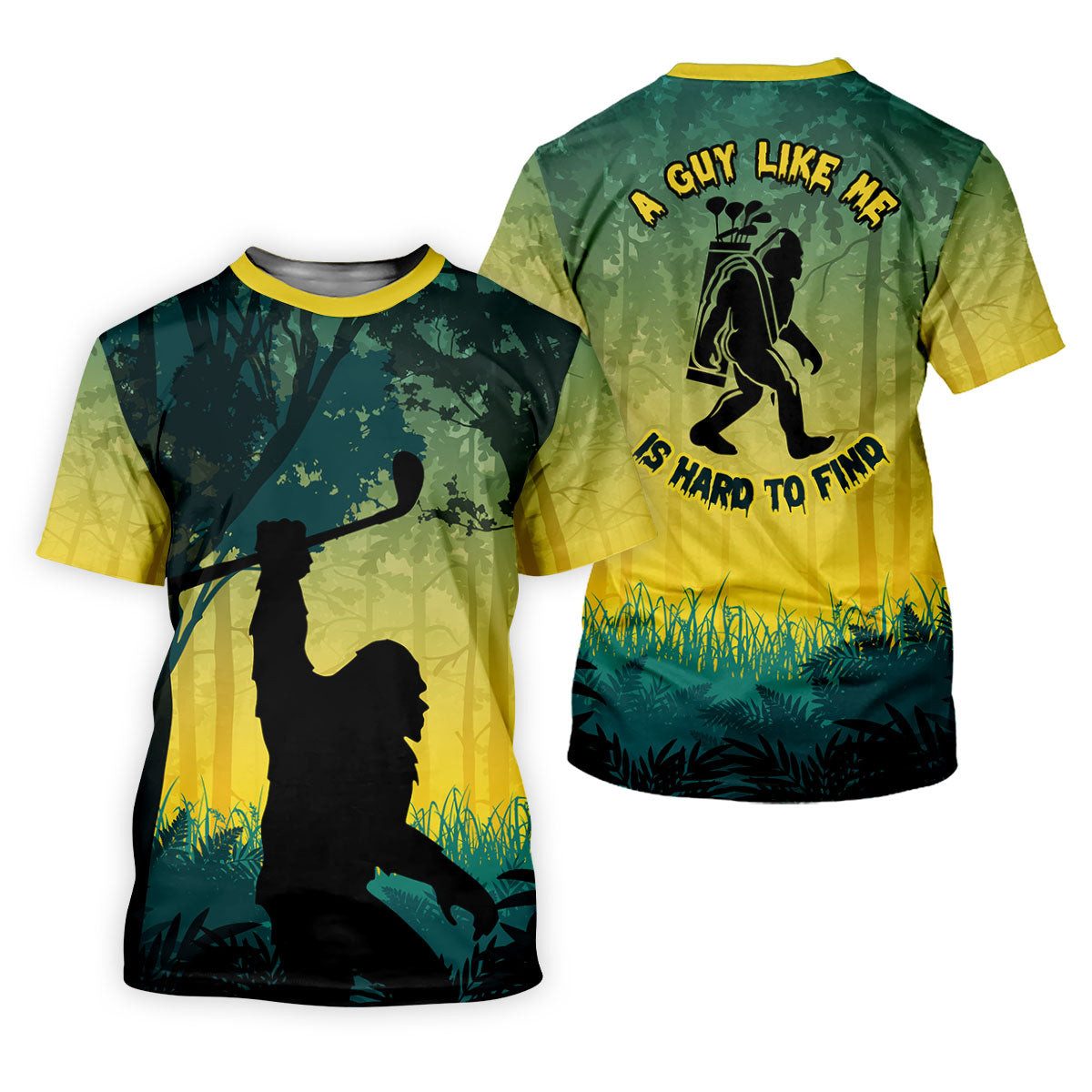 Bigfoot Golfer Forest Silhouette Polo Shirt, Women's Golf Polo, Women's Golf Apparel SH818