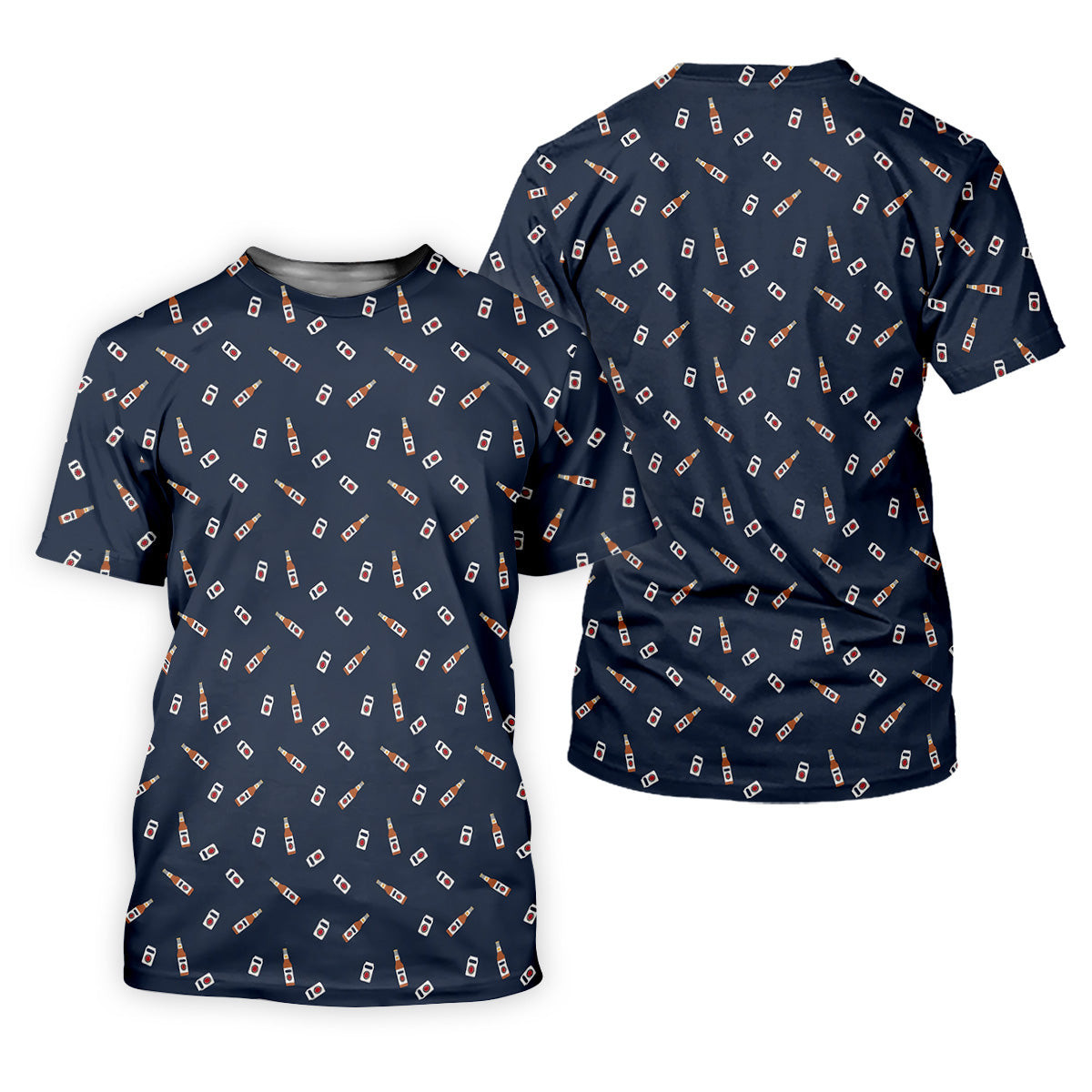 Beer Bottle Vs Can Seamless Pattern Women's Golf Tops, Golf And Beer Ladies Golf Shirt SH818