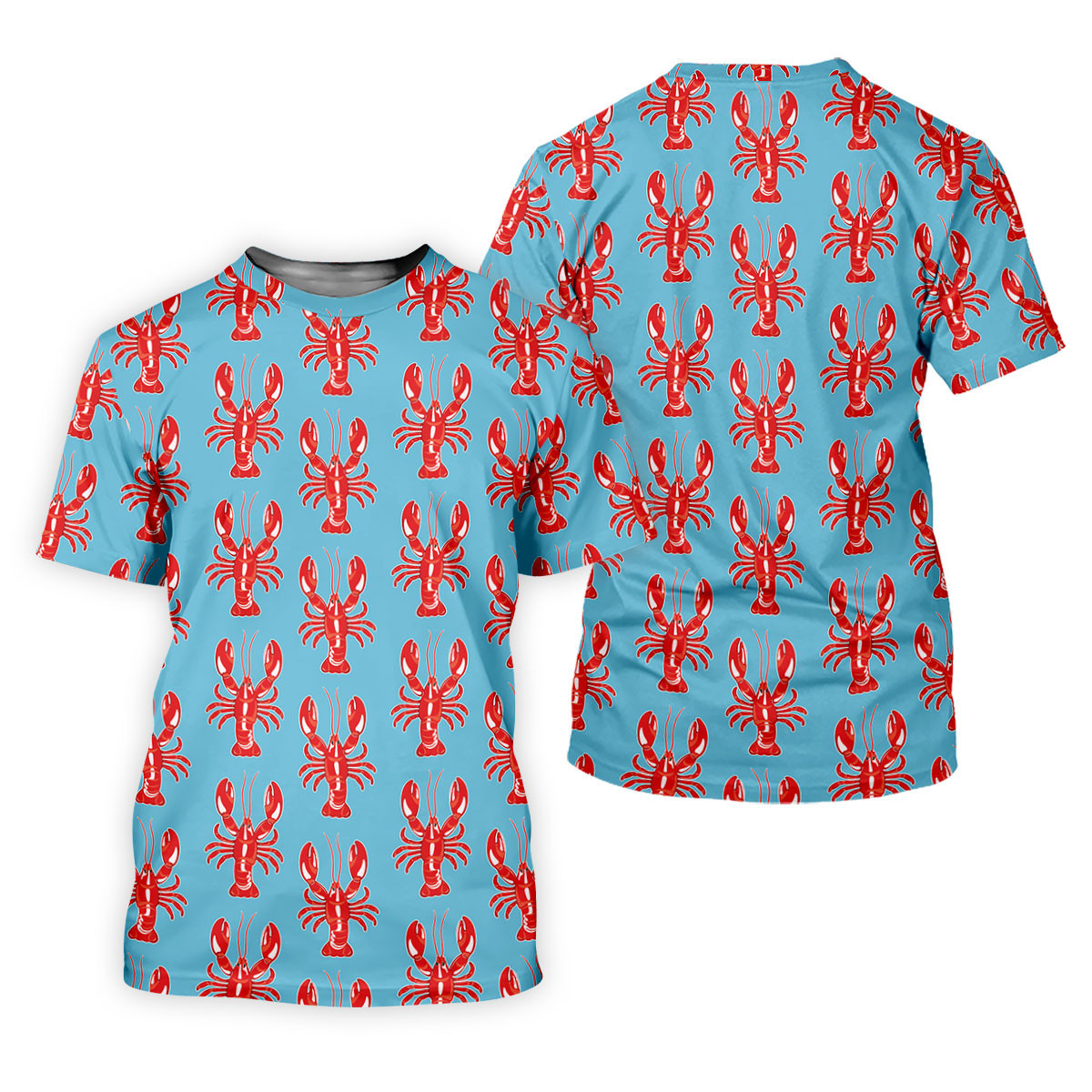 Big Red Lobster Hawaiian Golf Shirt, Retro Golf Shirt, Women's Golf Tops, Ladies Golf Shirts SH818