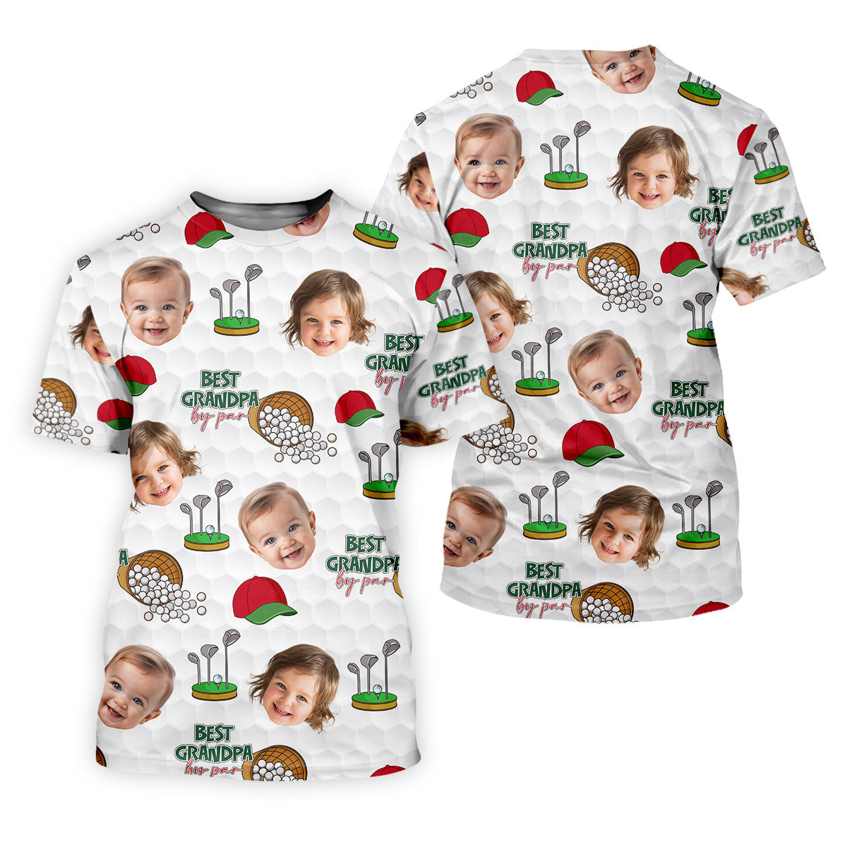 Best Grandpa By Par Custom Photo Golf Shirt, Funny Golf Shirt, Christmas Golf Gift SH818