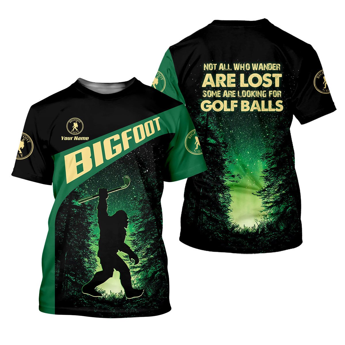 Bigfoot Custom Mens Golf Polo Shirt, Golf Gifts For Dad SH818