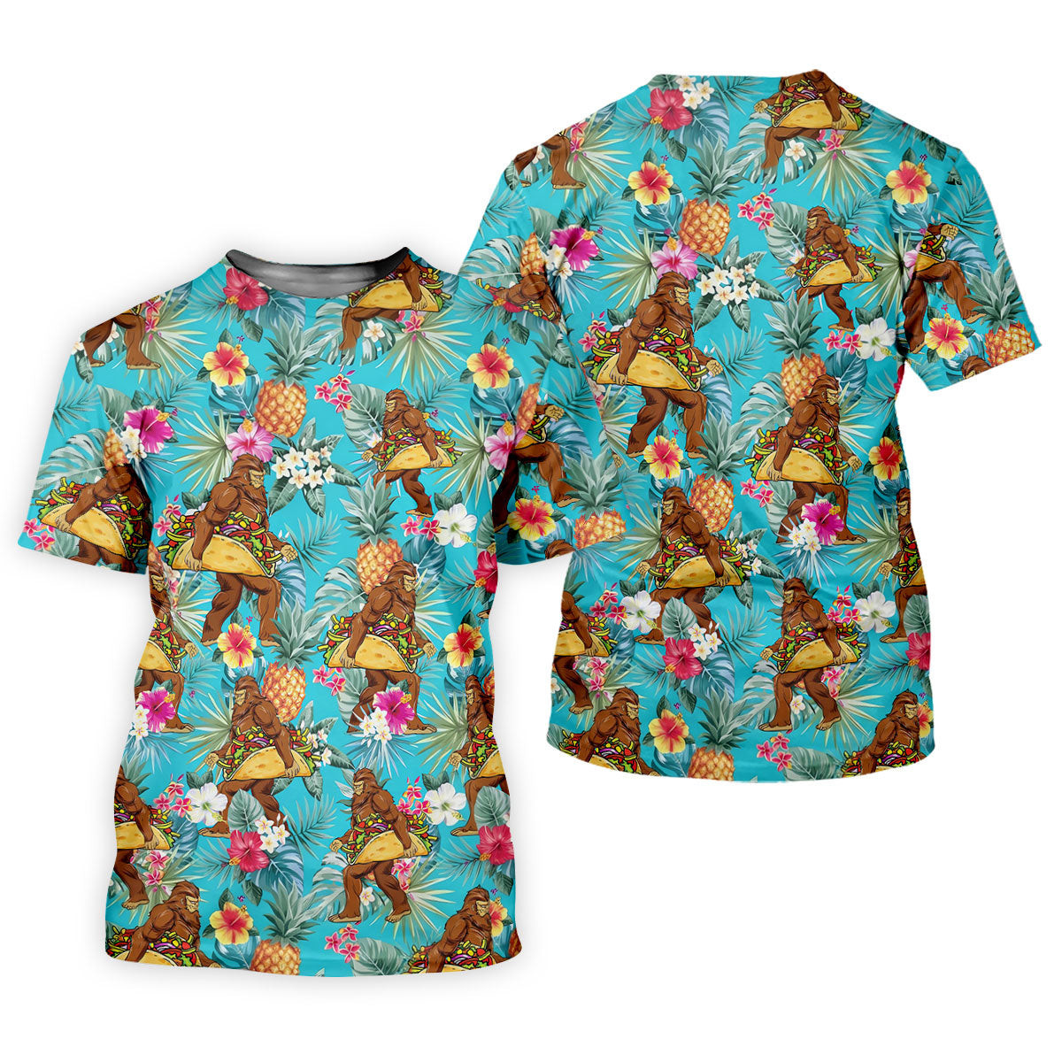 Bigfoot Taco Fiesta Time Hawaiian Golf Shirt, Cinco De Mayo Celebration Golf Shirts For Men SH818