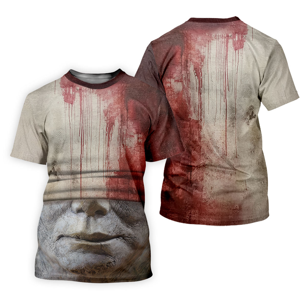 Blood Pale Mask Horror Character Halloween Polo Shirt, Men's Golf Shirt, Mens Golf Shirts SH818