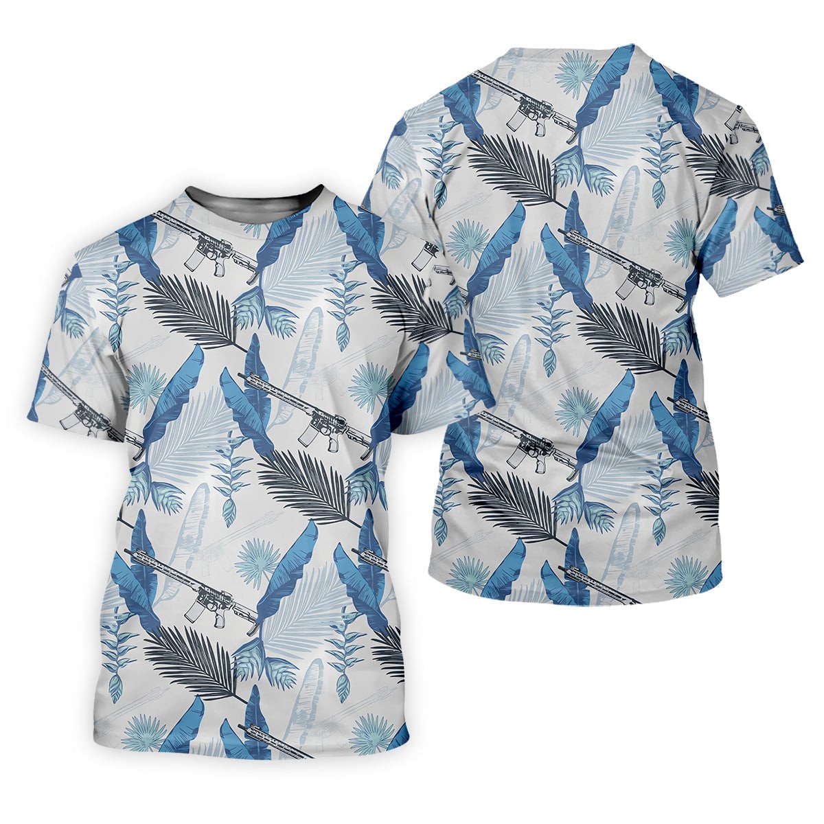 Blue Feather Golf Polo Shirt, Mens Golf Gift, Mens Tropical Shirts SH818
