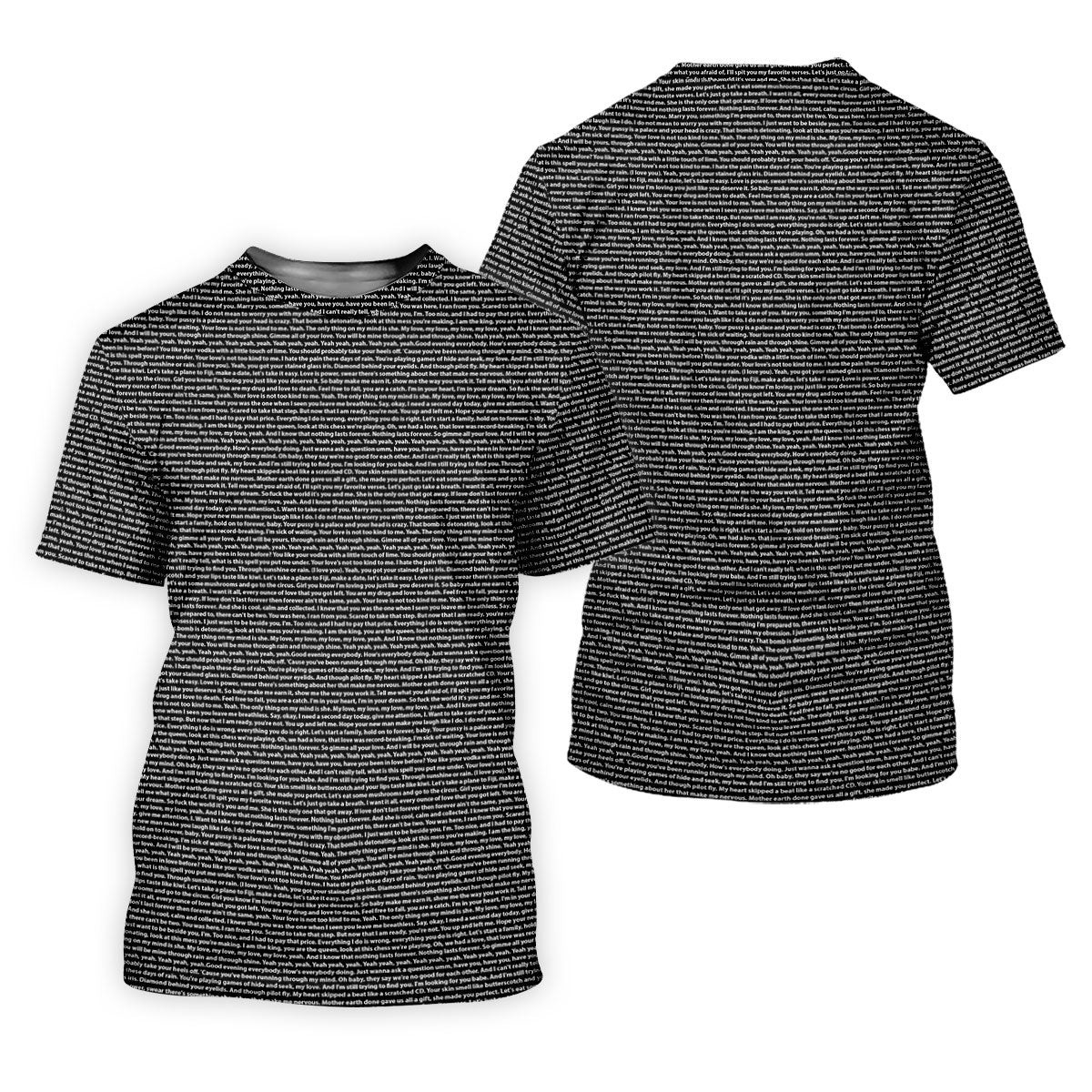 Black Text Pattern Golf Polo Shirt, Women's Golf Apparel, Golf Shirts For Women SH818