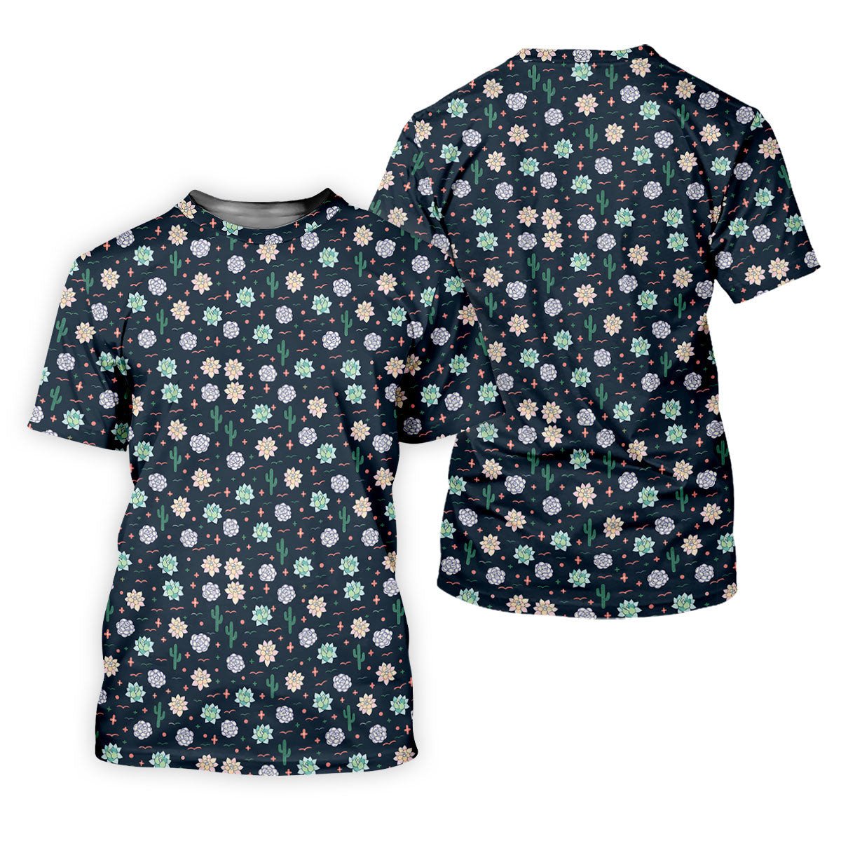 Boho Succulent And Cactus Hawaiian Golf Shirt, Golf Polo For Women, Printed Golf Shirt SH818