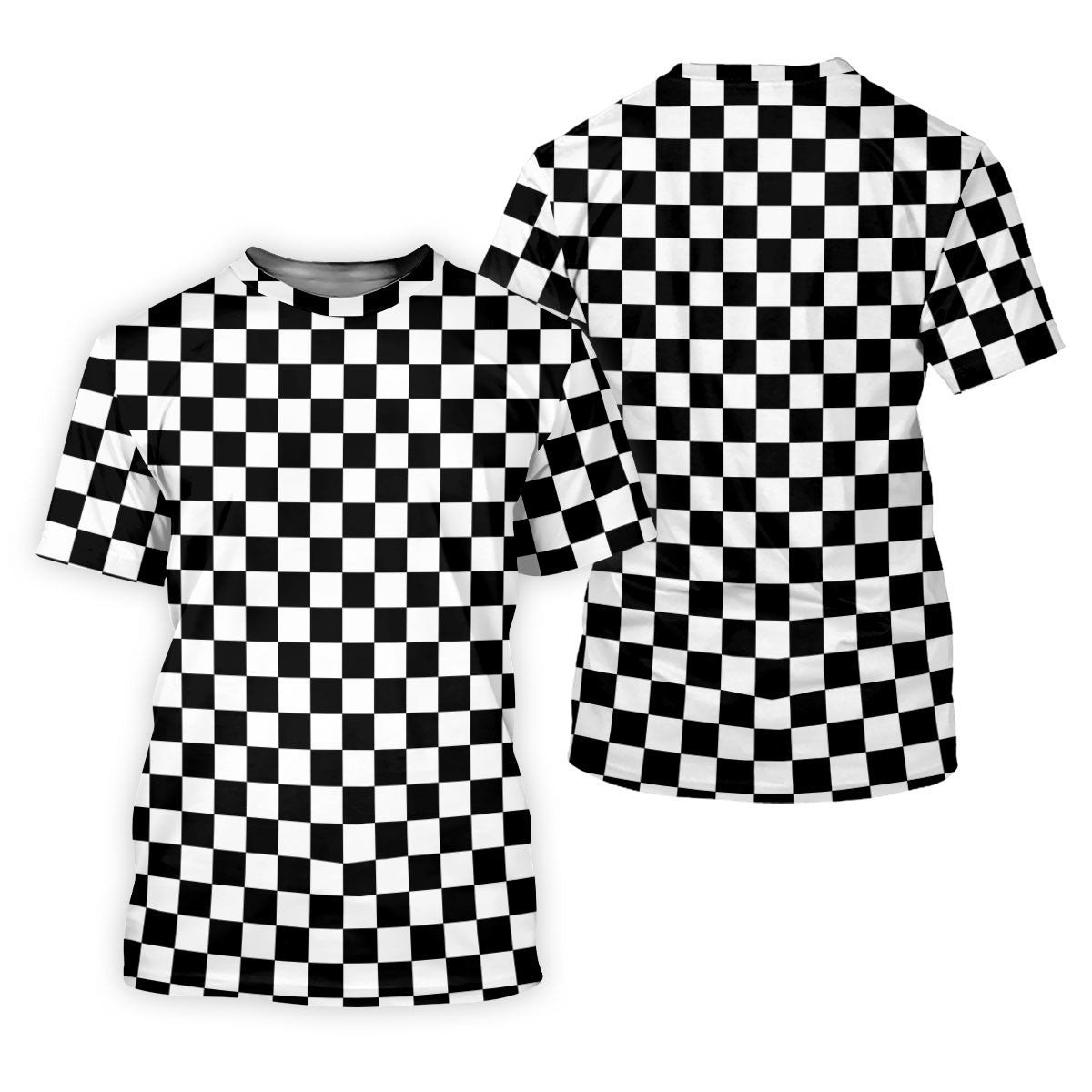 Black White Checkerboard Racing Pattern Golf Shirt, Ladies Golf Shirts, Golf Polo For Women, Performance Golf Shirt SH818