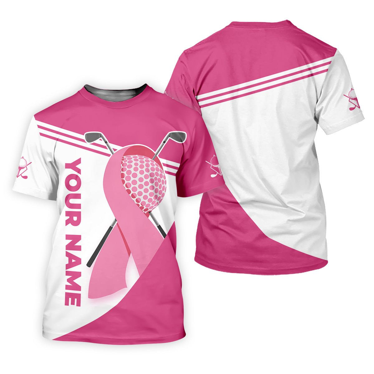 Breast Cancer Womens Golf Shirt, Pink Ribbon Golf Shirt, Breast Cancer Awareness Shirt, Ladies Golf Shirt SH818