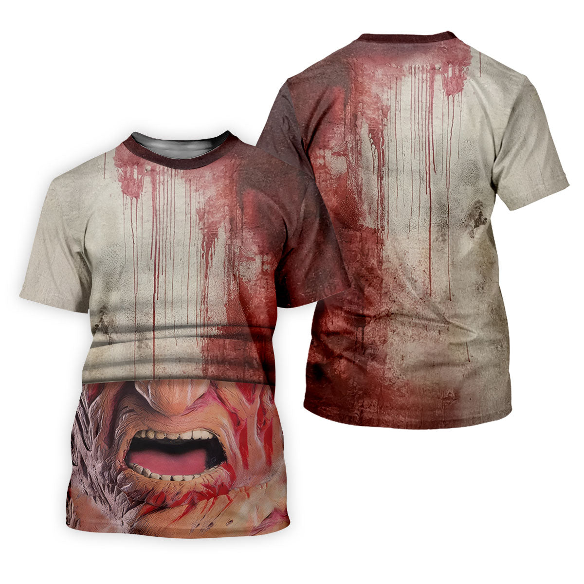 Burned Face Horror Character Halloween Polo Shirt, Womens Golf Tops, Printed Golf Shirt SH818