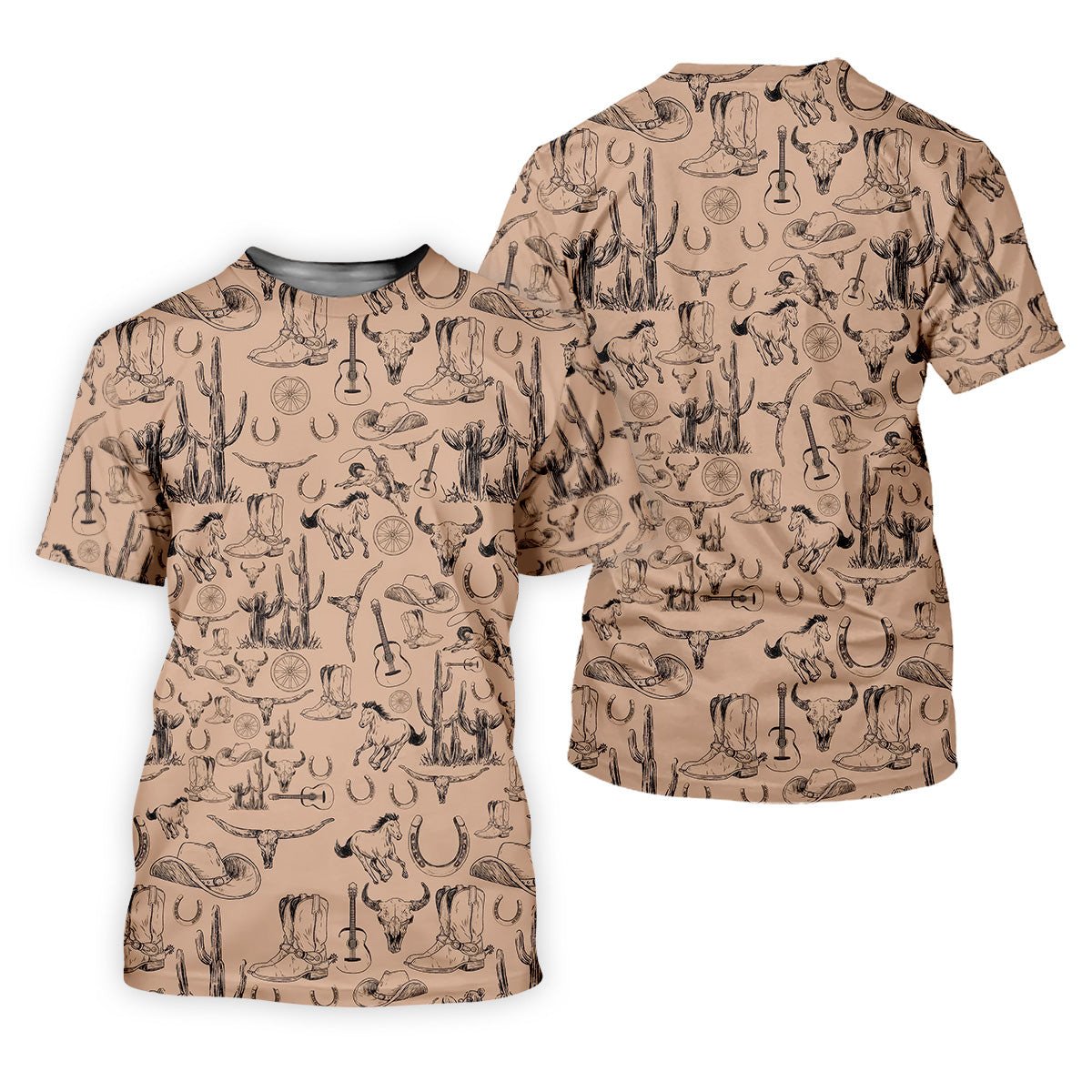 Brown Toile Western Golf Shirt, Mens Golf Polo Shirts, Golf Accessories For Men, Polo For Men SH818