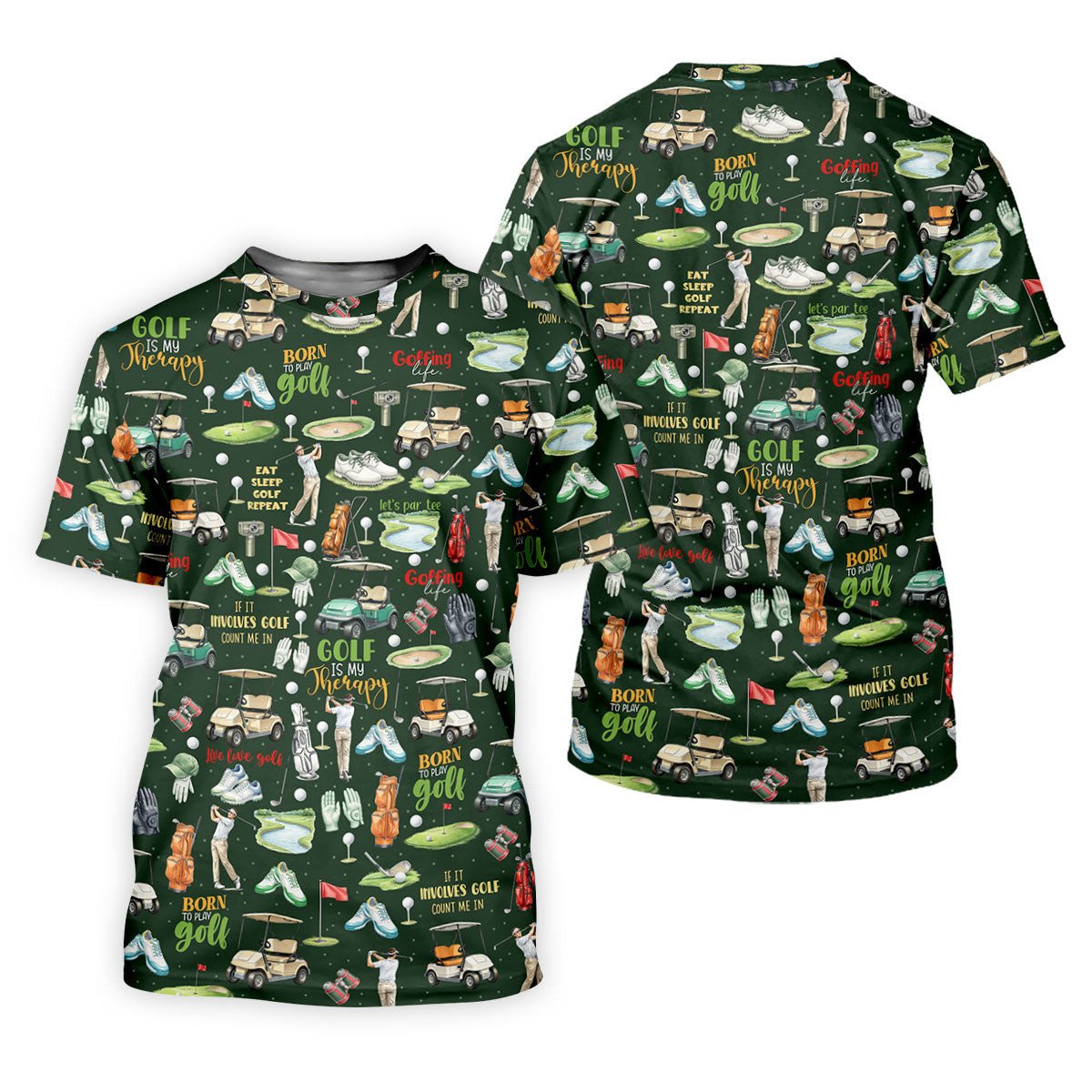 Born To Play Golf Let's Par Tee Green Golf Shirt, Fun Women's Golf Shirts, Ladies Golf Shirts, Golfing Apparel SH818