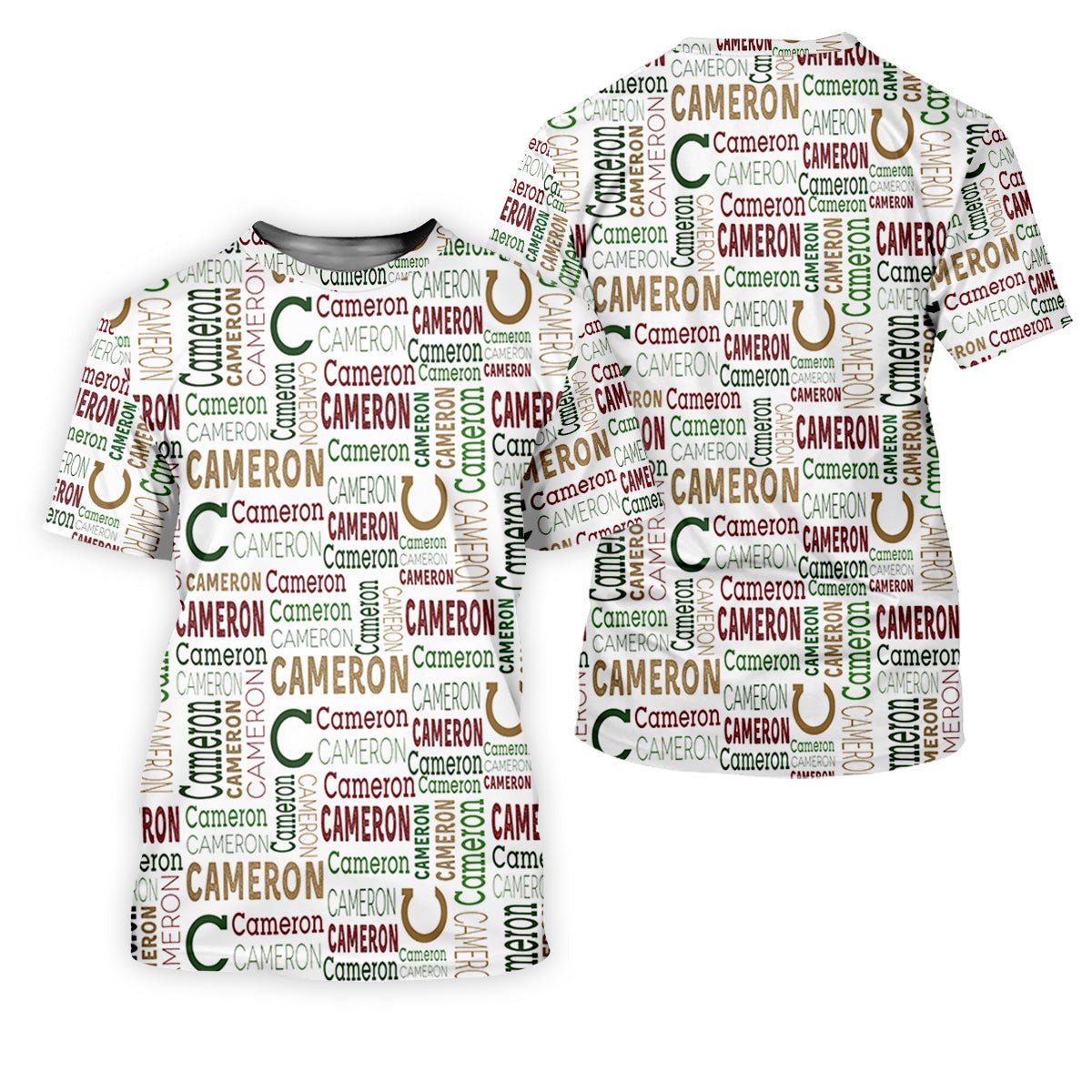 Cameron Pattern Christmas Golf Tops For Men, Christmas Golf Shirt, Men Golf Apparel SH818