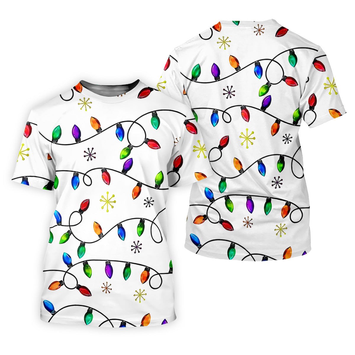Christmas Light Print Fun Women's Golf Shirts, Christmas Golf Shirt, Unique Gift For Golfer, Ladies Golf Polos SH818