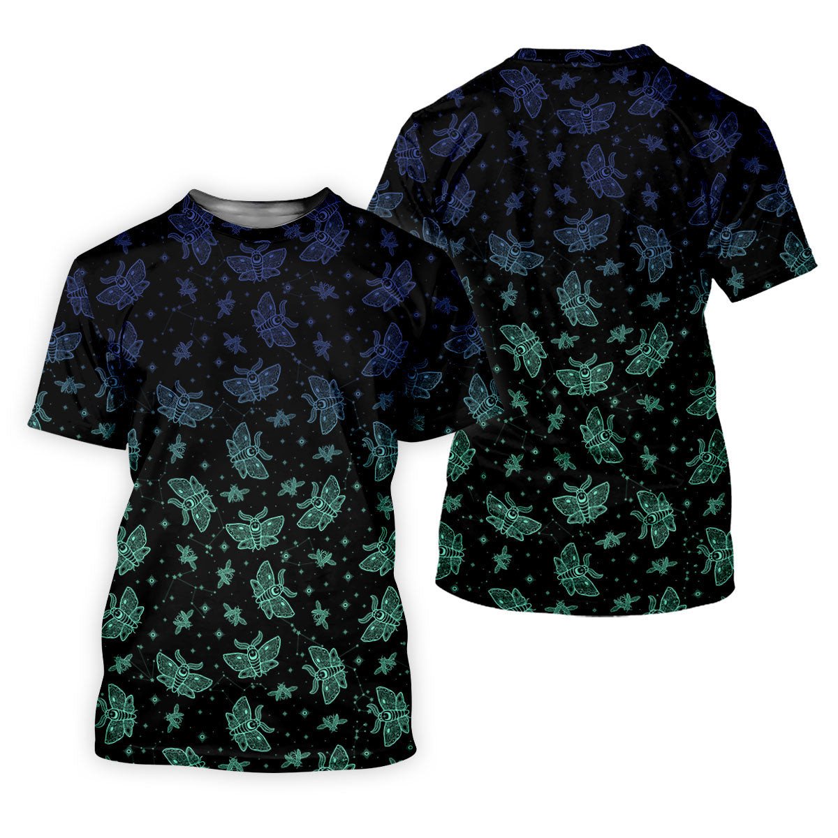 Celestial Moth Hawaiian Golf Shirt, Retro Golf Shirt, Halloween Golf Shirt, Polo Shirts For Men SH818