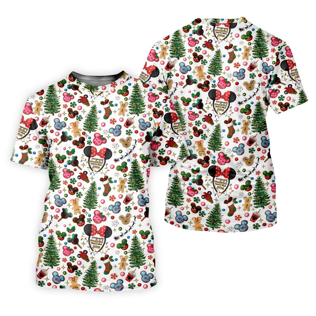 Christmas Cute Pattern Golf Tops For Men, Cartoon Print Polo Shirts For Men, Christmas Golf Shirt, Golfing Apparel SH818