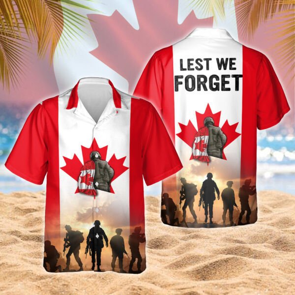 Canadian Veteran Hawaiian Shirt Lest We Forget SH818