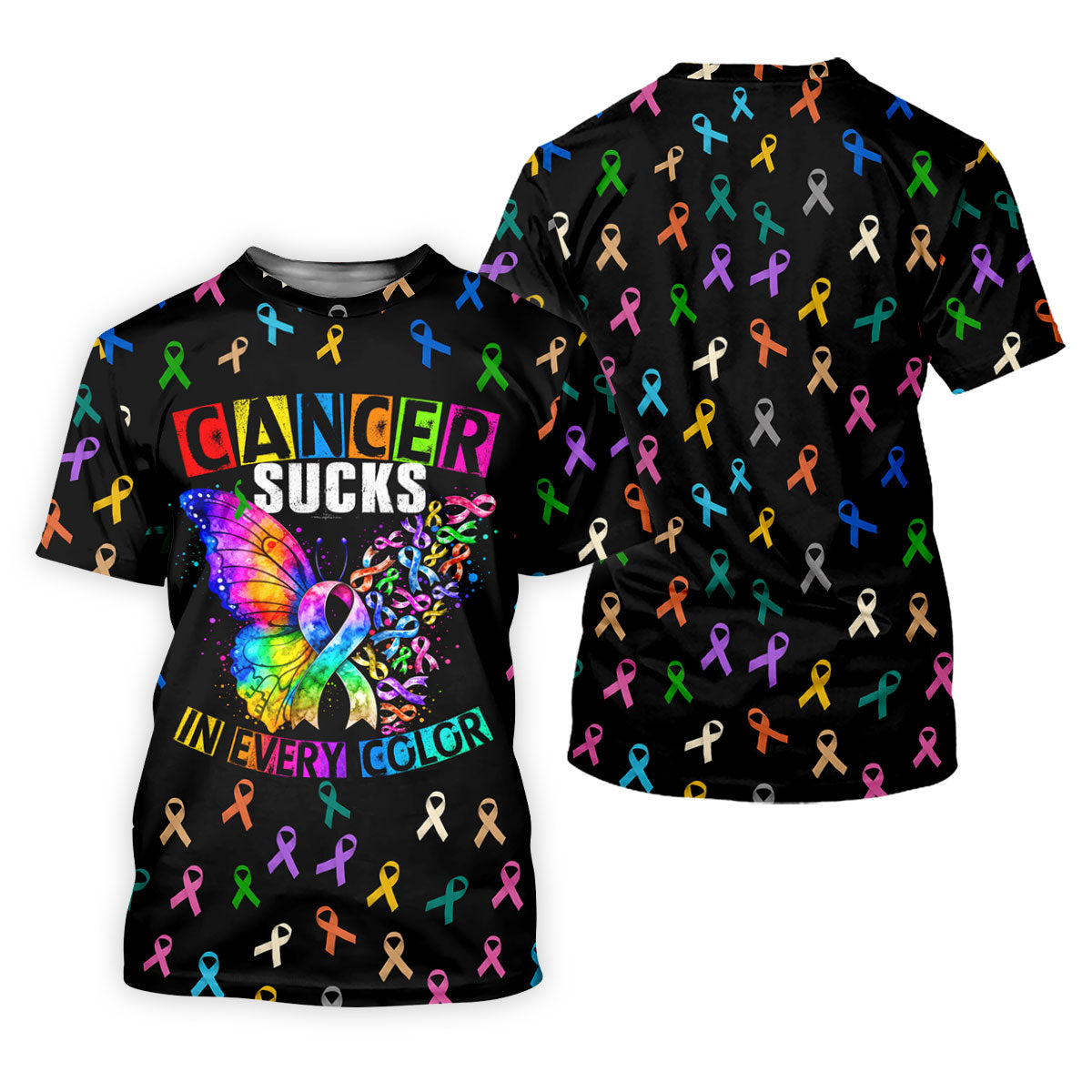 Cancer Sucks In Every Color Breast Cancer Polo Shirt, Women’s Golf Polo, Ladies Golf Top SH818