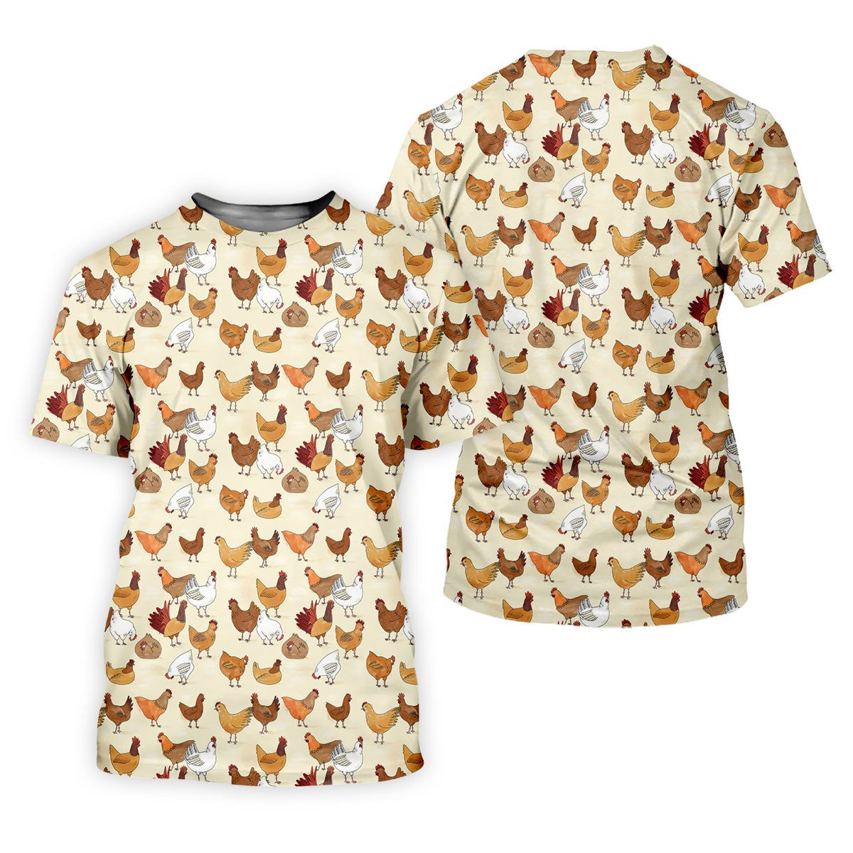 Chicken Family Custom Men's Funny Graphic Golf Polo Shirt, Chicken Lover Gifts, Dad Golf Gift SH818