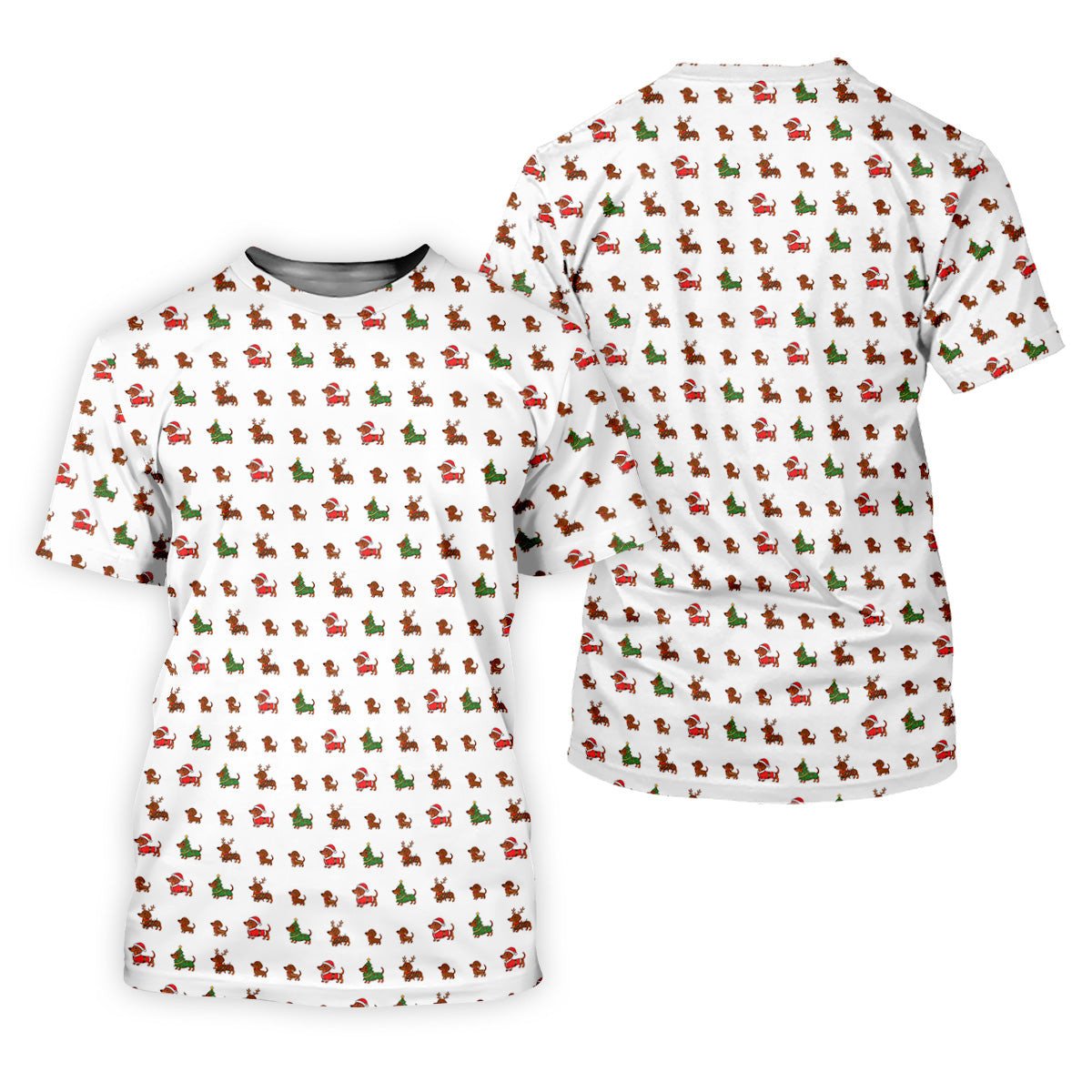 Christmas Dachshund Golf Tops For Men, Christmas Golf Shirt, Polo Shirts For Men, Golf Shirts For Men SH818