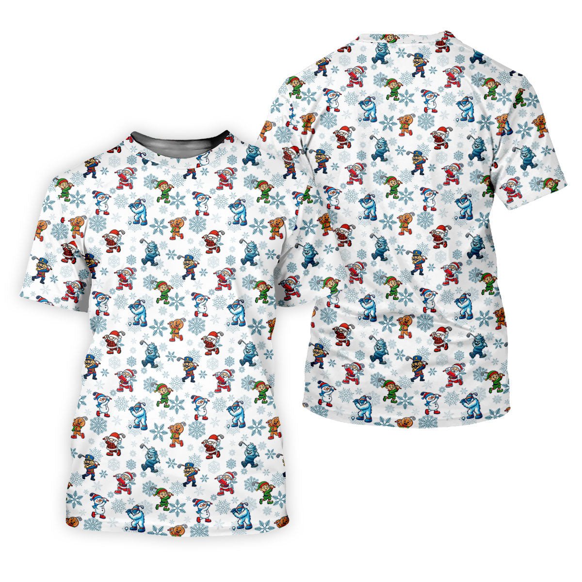 Christmas Characters Golf Pose Funny Golf Shirts, Christmas Golf Shirt, Couple Golf Shirt, Matching Golf Shirt SH818