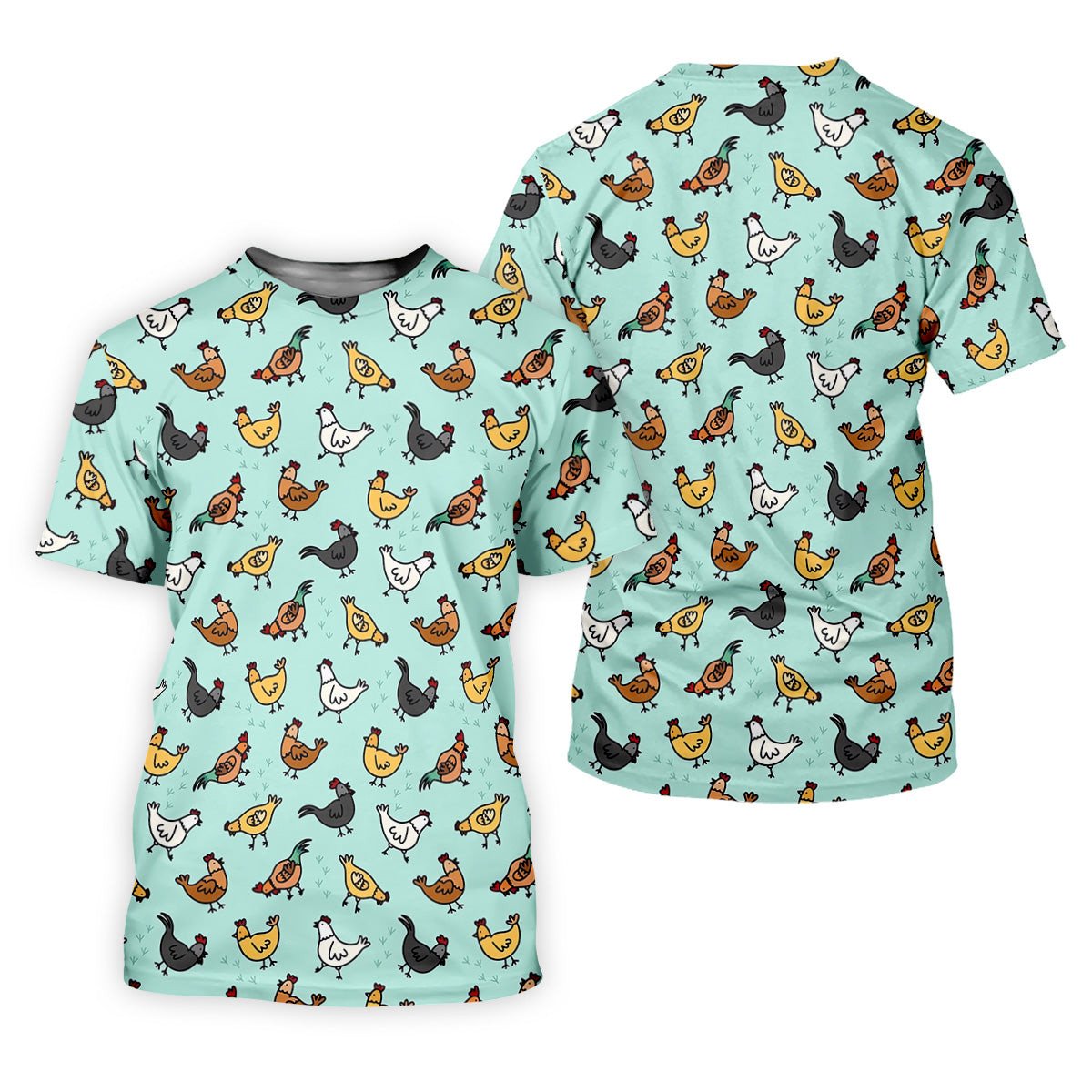Chicken Rooster Mint Women Golf Top, Gift For Chicken Lover, Ladies Golf Shirts, Women's Polo Shirt SH818