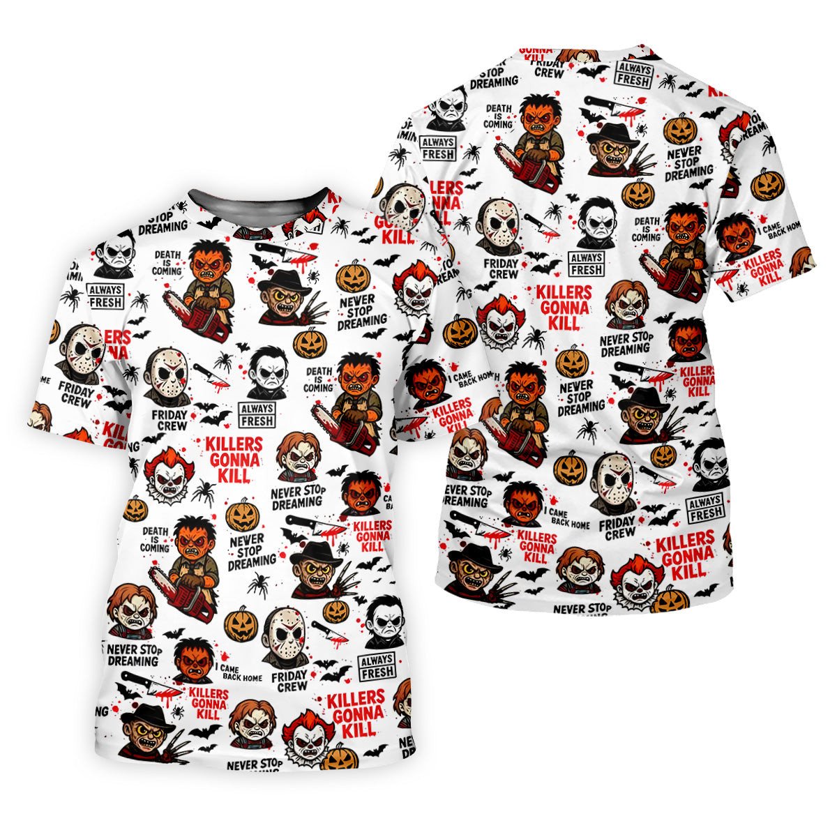 Classic Horror Characters Halloween Golf Shirt, Fun Womens Golf Shirts, Ladies Golf Tops SH818