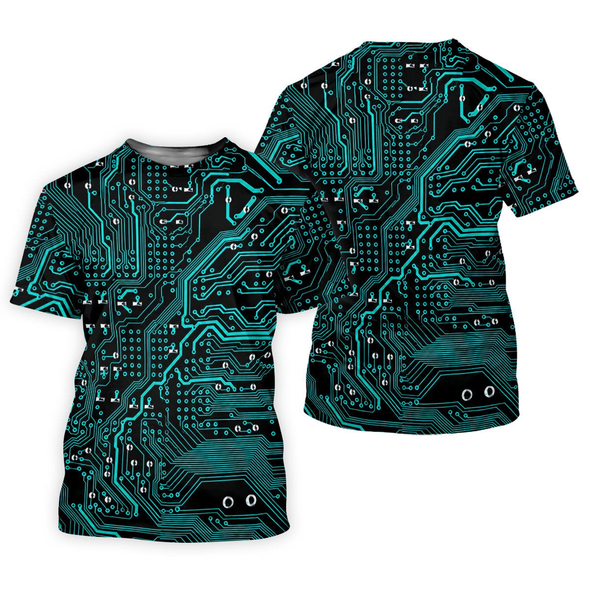 Circuit Board Pattern Hawaiian Golf Shirt, Men's Golf Shirt, Polo Shirts For Men SH818