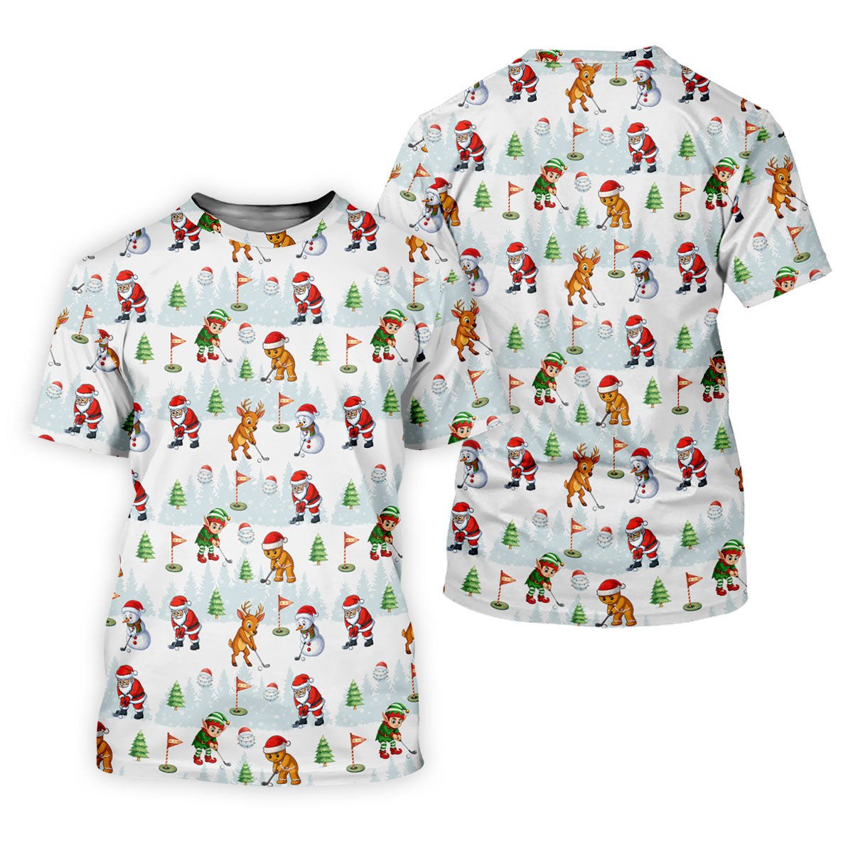 Classic Christmas Characters Fun Women's Golf Shirts, Cute Golf Outfit, Ladies Golf Tops, Christmas Golf Shirt SH818