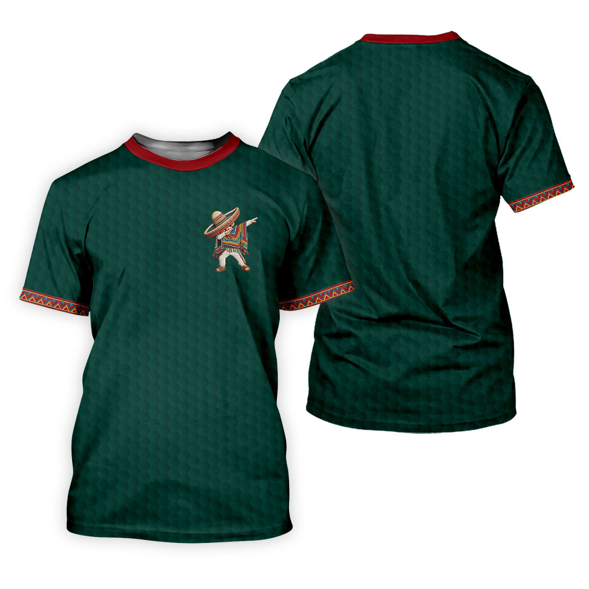 Cinco De Mayo Celebration Golf Ball Pattern Green Golf Shirt, Polo Shirts For Men SH818
