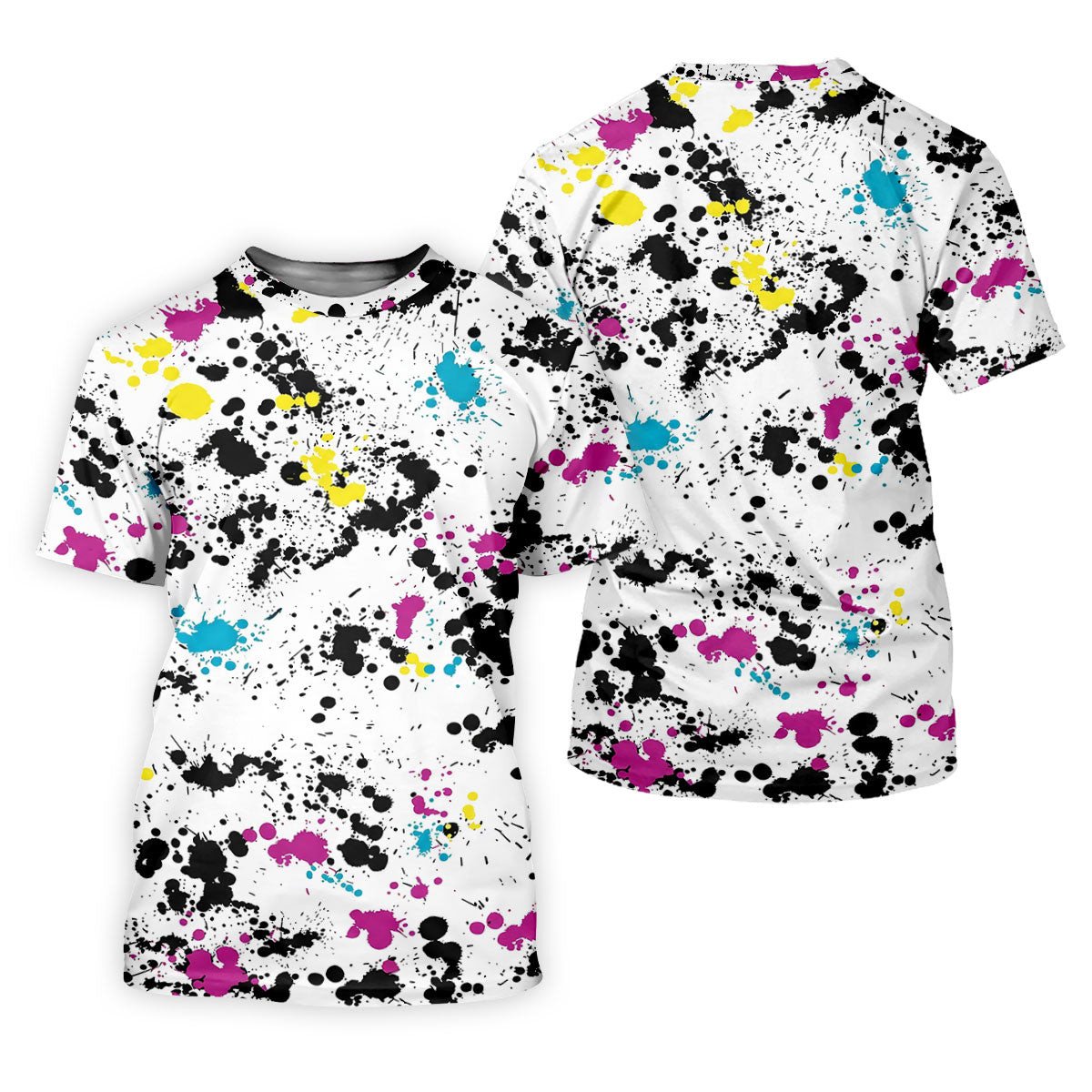 Colorful Paint Splatter Golf Shirt, Men's Golf Shirt, Polo Shirts For Men, Hawaiian Golf Shirt SH818