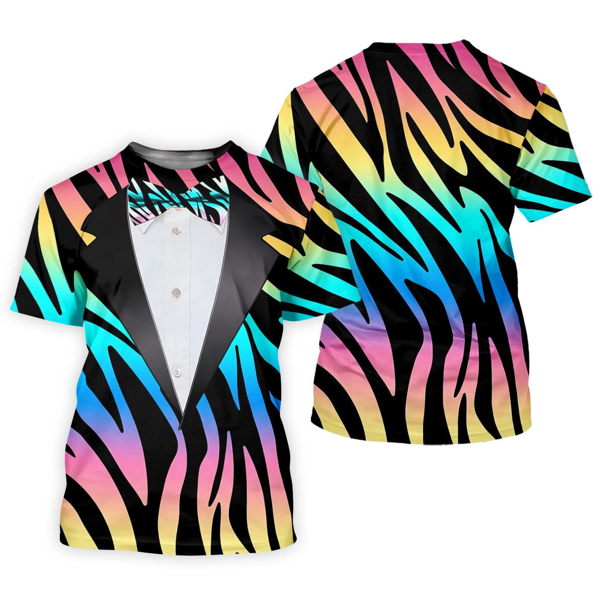Colorful Zebra Funny Costume Hawaiian Golf Shirt, Polo Shirts For Men, Golf Shirts For Men SH818