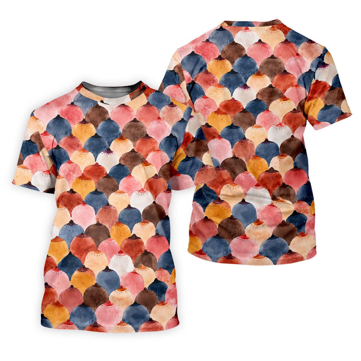 Colorful Watercolor Shell Pattern Golf Shirt, Ladies Golf Tops, Hawaiian Golf Shirt, Golf Tops For Women SH818
