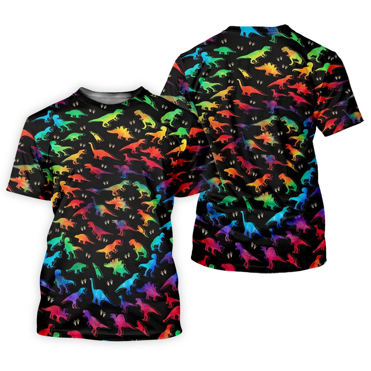 Colorful Dinosaur Sleeveless Golf Shirt, Men's Golf Shirt, Polo Shirts For Men SH818