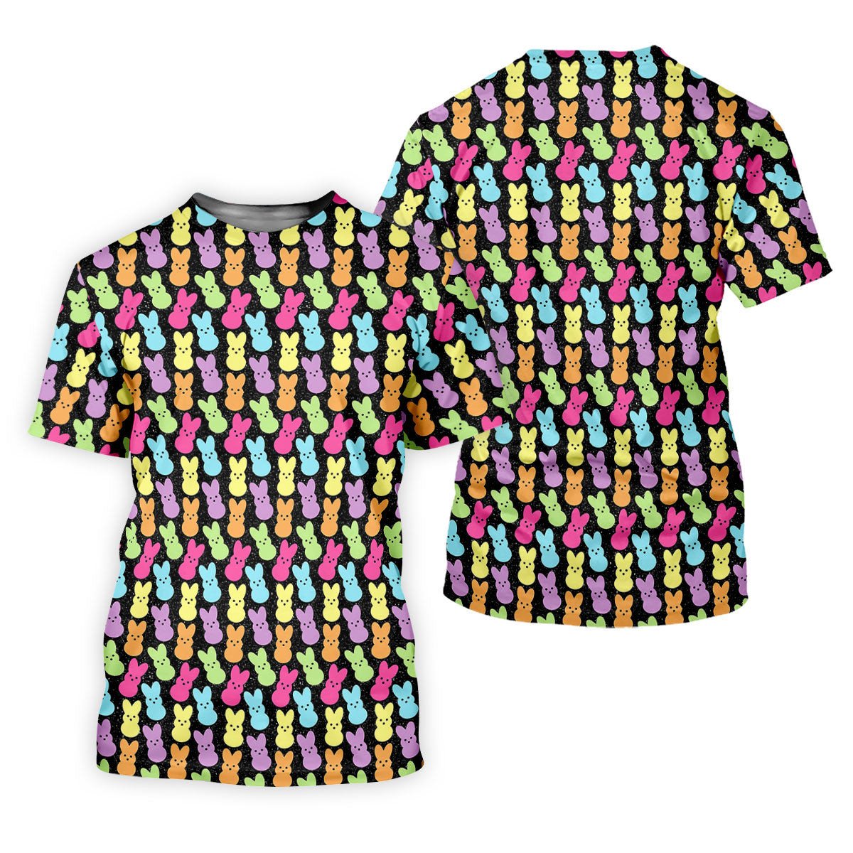 Colorful Easter Peeps Black Golf Shirt, Golf Shirts For Men, Cute Golf Outfit, Polo Shirts For Men SH818