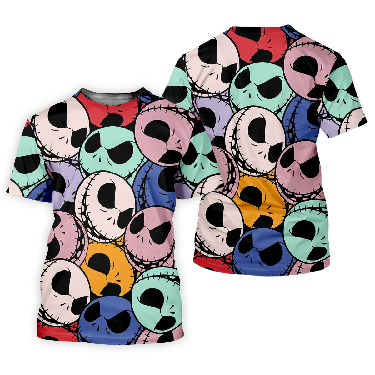 Colorful Cartoon Skull Halloween Golf Polo Shirt, Polo Shirts For Men, Printed Golf Shirts SH818