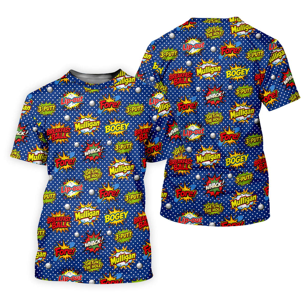 Funny Comic Pop Art Golf Shirt, Hawaiian Golf Shirt, Golf Shirts For Men SH818