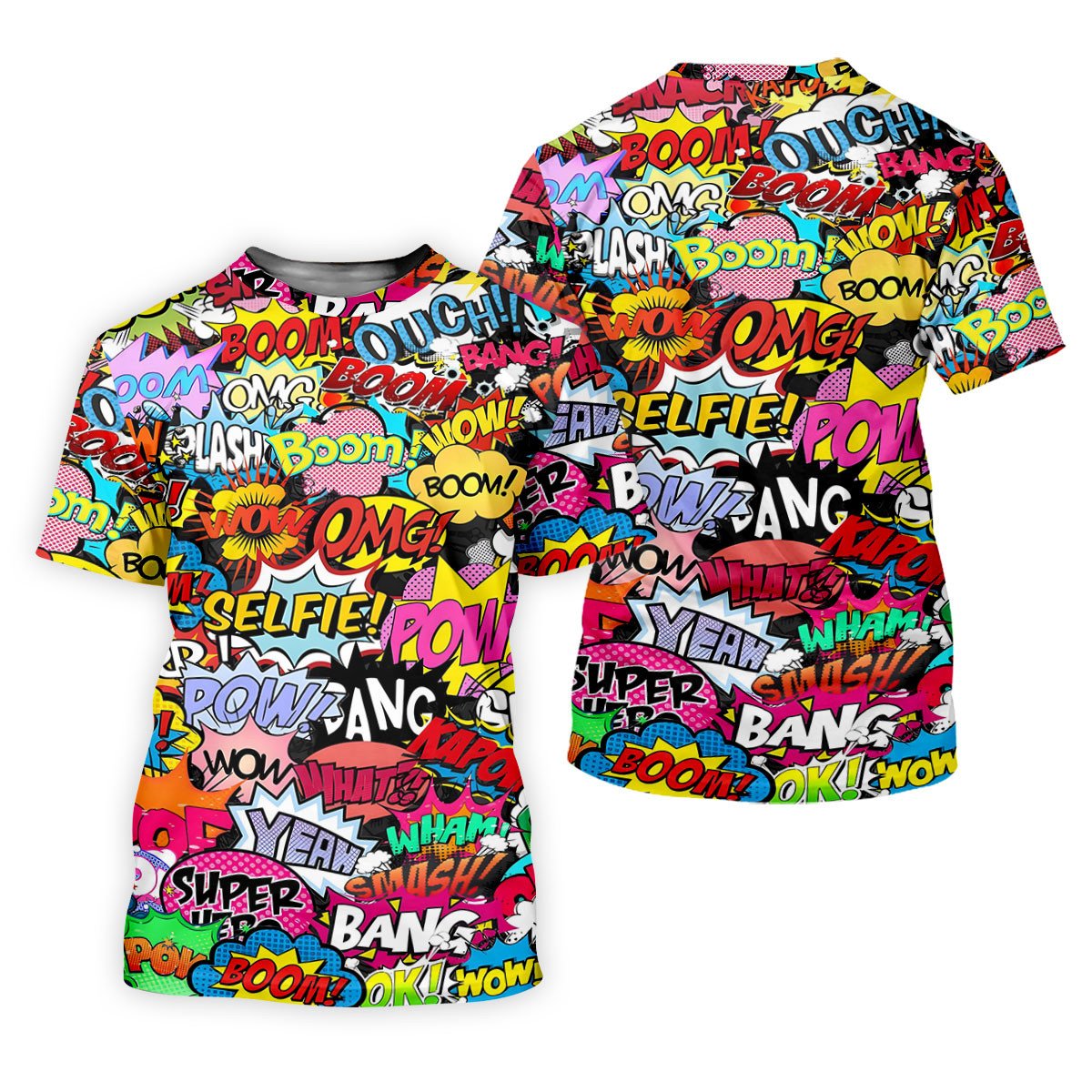 Comic Pop Art Golf Shirt, Retro Speech Bubble Pattern, Polo Shirts For Men SH818