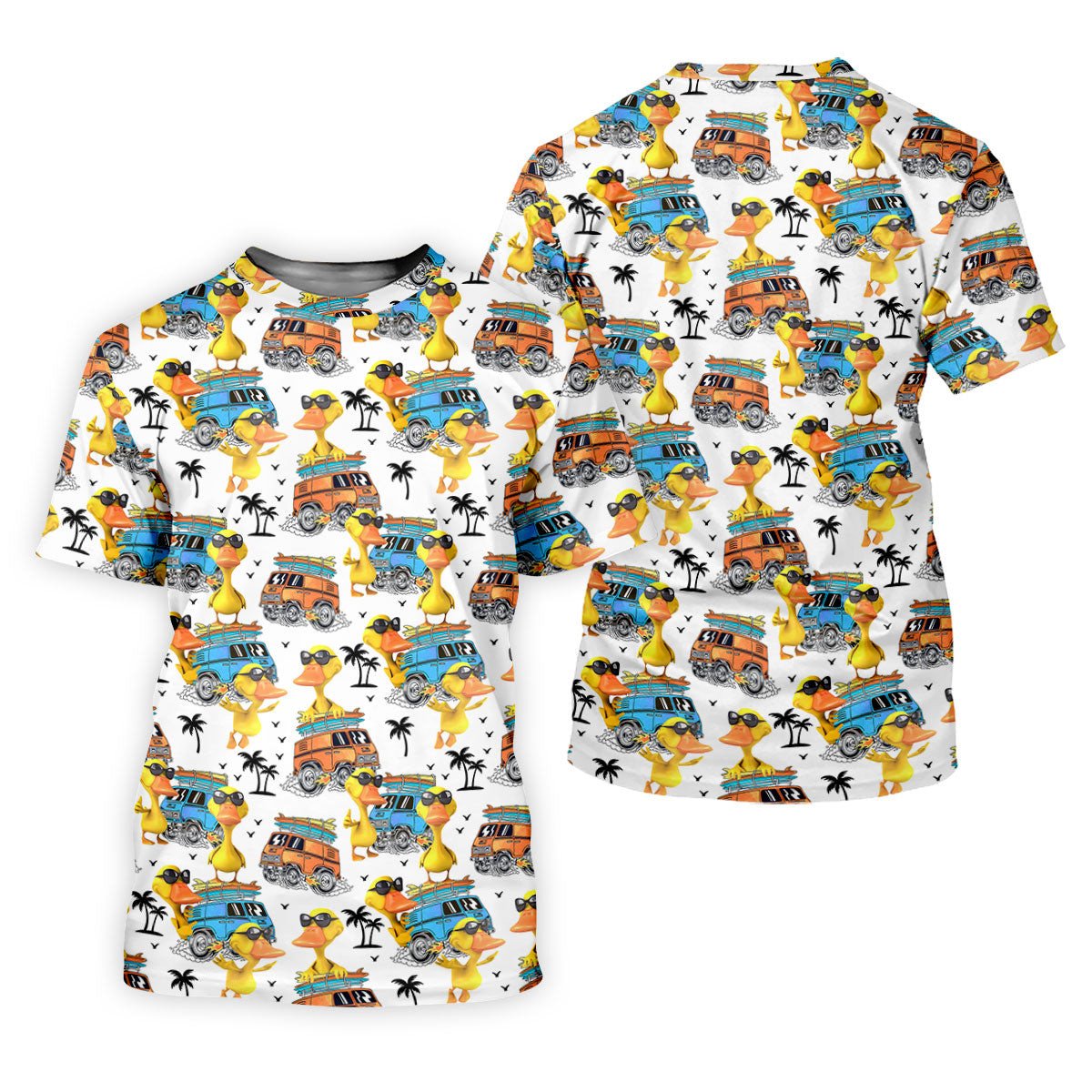 Cool Duck Surf Van Beach Golf Shirt, Women's Golf Polo, Ladies Golf Tops, Printed Golf Shirt SH818