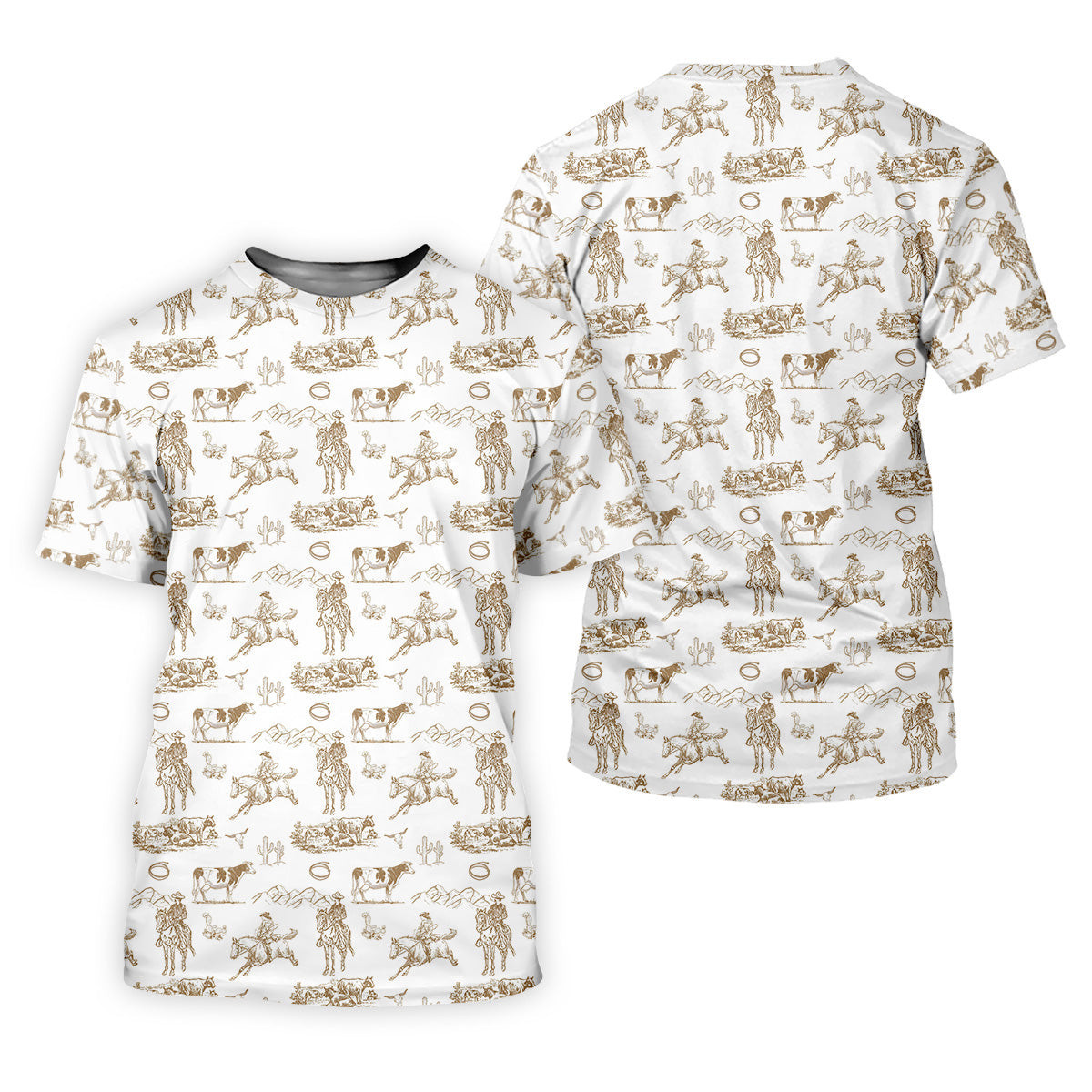 Cowboy Ride Horse Hawaiian Shirt, Golf Polo Shirt, Golf Tops For Men, Golfing Apparel SH818