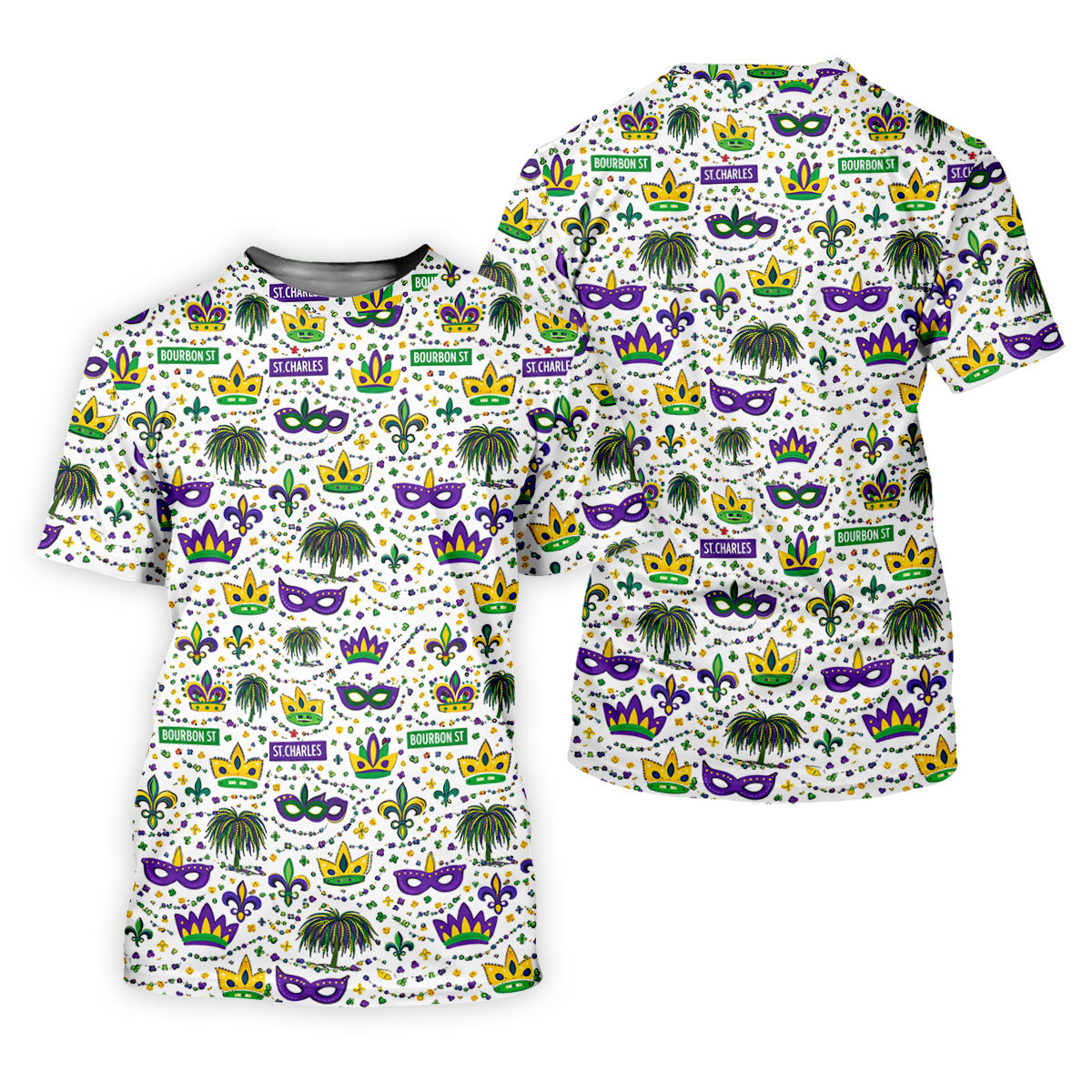 Crown Mask Fleur De Lis Mardi Gras Golf Shirt, Women's Golf Shirts, Ladies Golf Polos, Golf Shirt For Women SH818