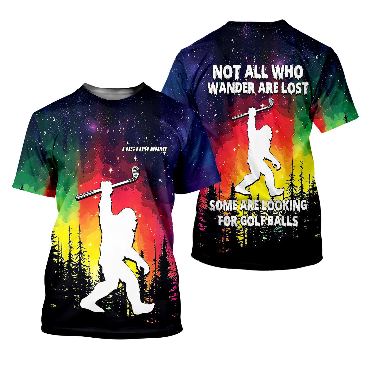 Custom Sasquatch Bigfoot Golf Polo Shirt, Funny Golf Shirt, Gift For Golfers SH818