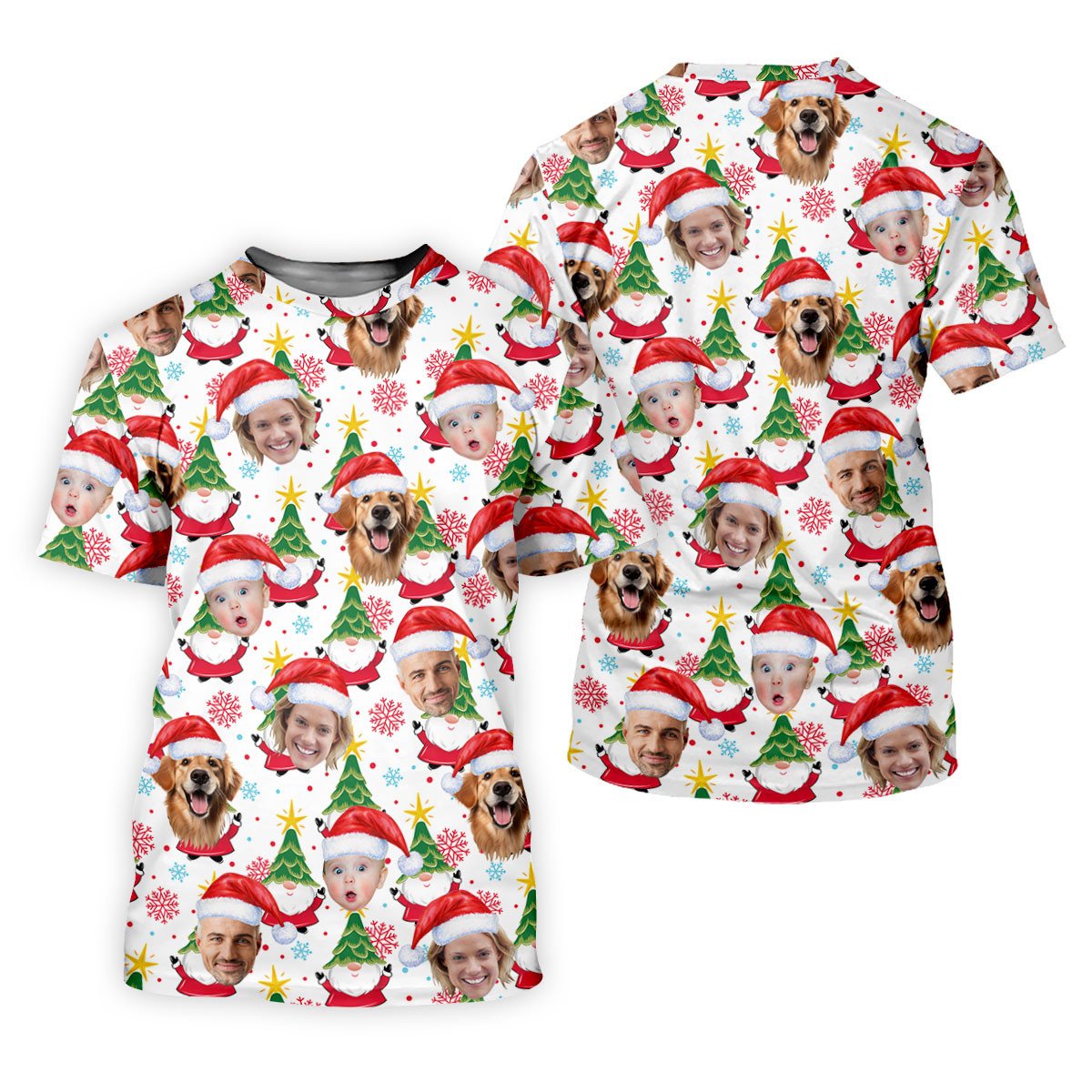 Custom Face Cute Christmas Gnome White Golf Shirt, Christmas Golf Shirt, Ladies Golf Shirts, Golf Gifts For Women SH818