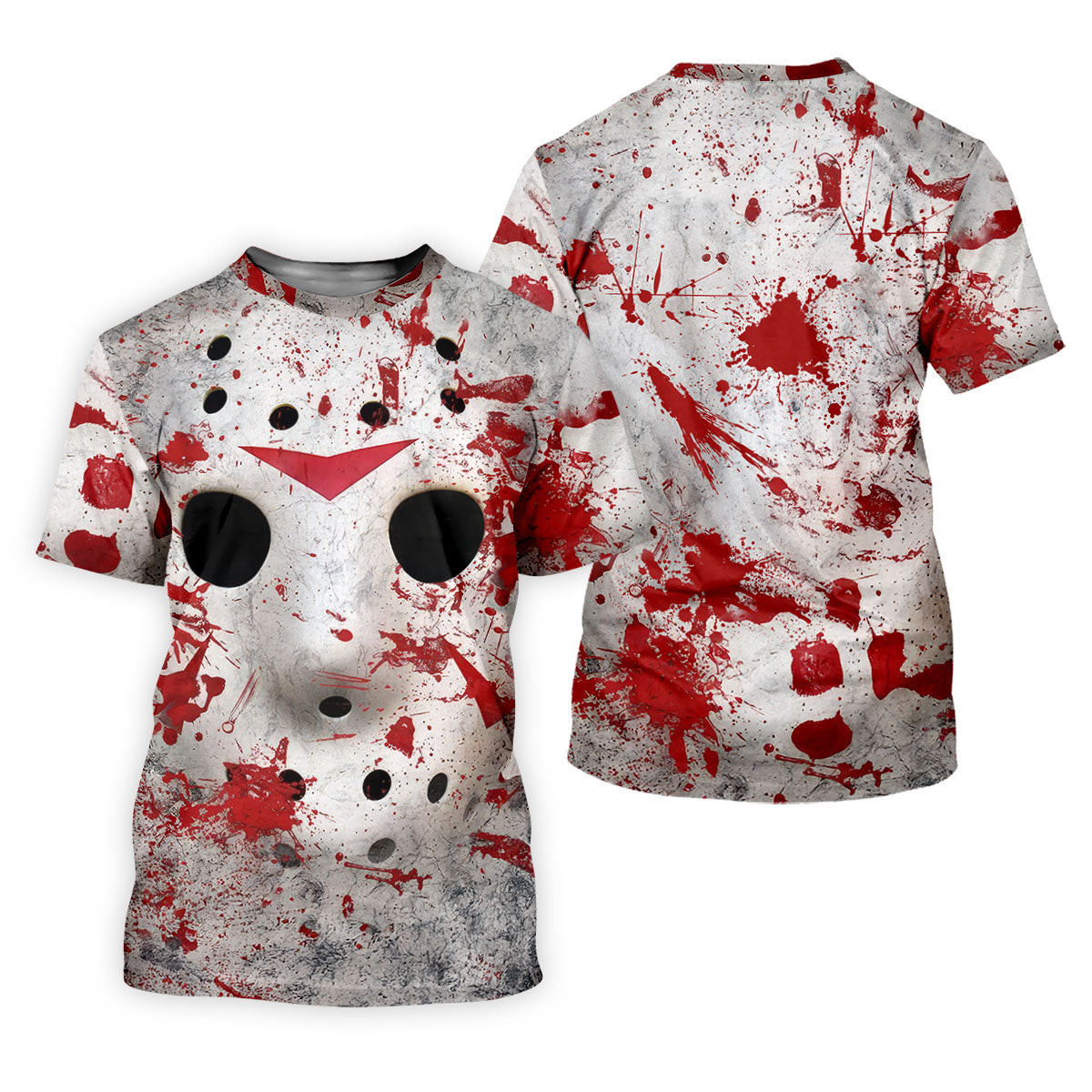 Creepy Horror Face Women's Golf Tops, Horror Cosplay Ladies Golf Polos, Halloween Golf Shirt SH818