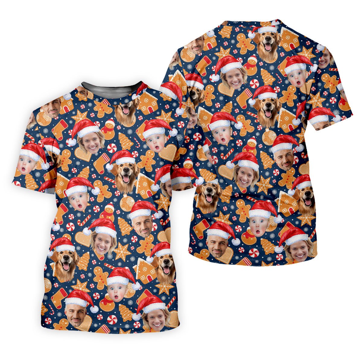 Custom Christmas Sweets Navy Golf Shirt, Christmas Golf Shirt, Polo Shirts For Men, Golf Gift For Men SH818