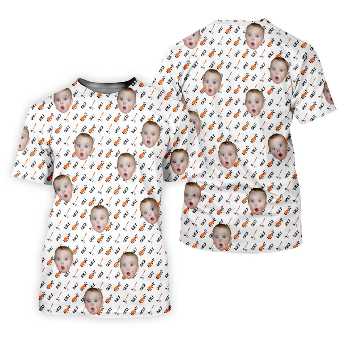Custom Face Golf Shirt, Funny Golf Shirt, Gifts For The Golfing Dad, Christmas Golf Gift SH818