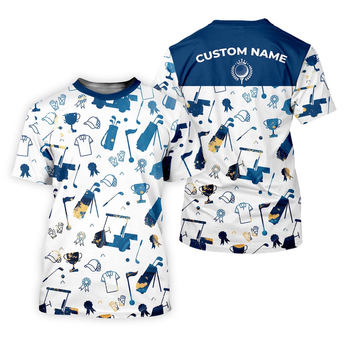 Personalized Golf Pattern Shirt, Men Golf Polo, Matching Golf Shirts, Men's Long Seeve Golf Shirts SH818