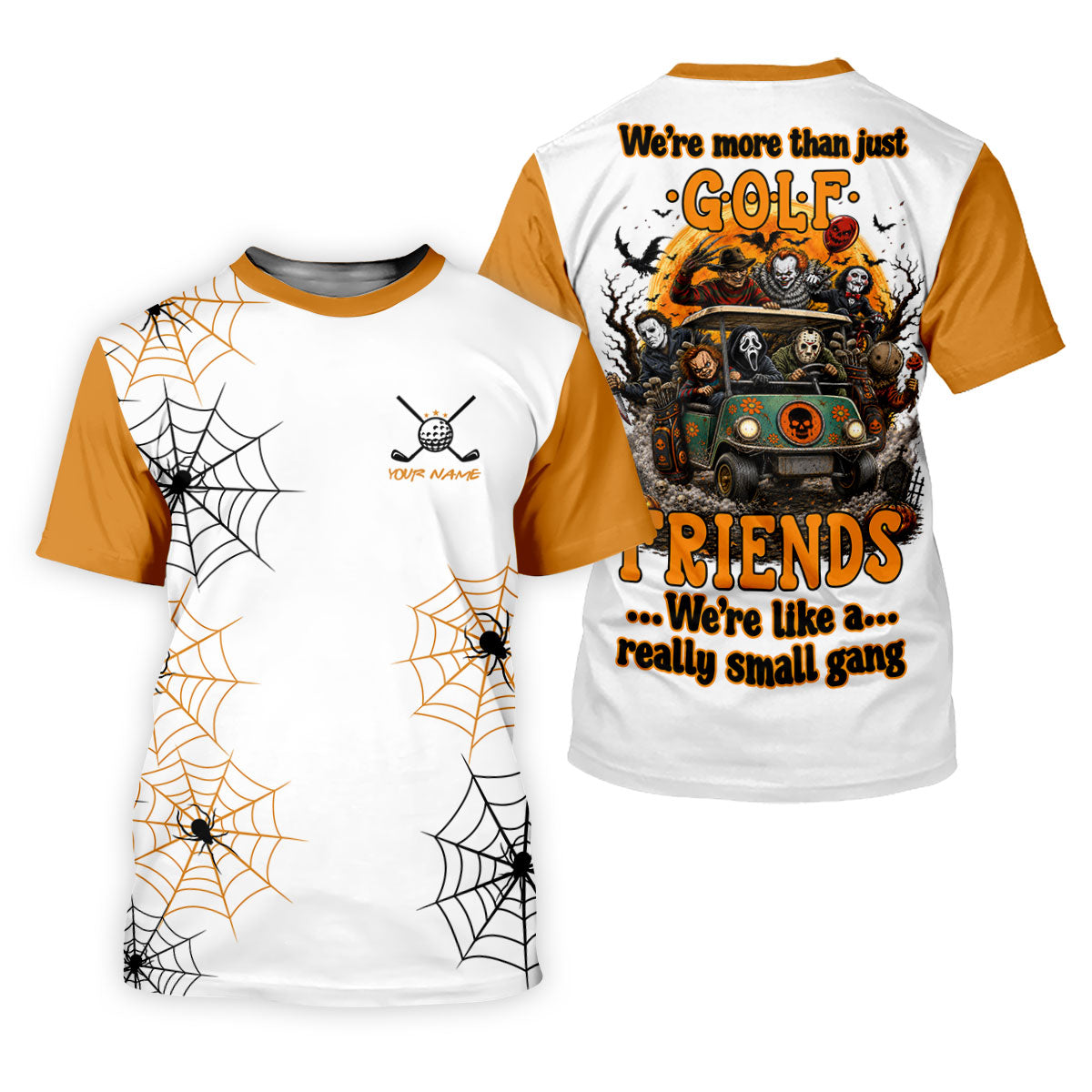 Custom Halloween Golf Friends Hawaiian Golf Shirt, Mens Golf Polo, Golf Shirts For Men SH818