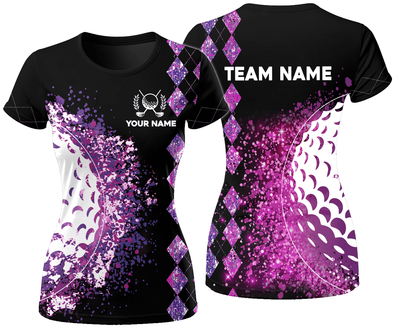 Colorful Golf Shirt, Custom Womens Golf Polo Shirt With Team Name, Golfing Apparel, Womens Golf Gifts SH818